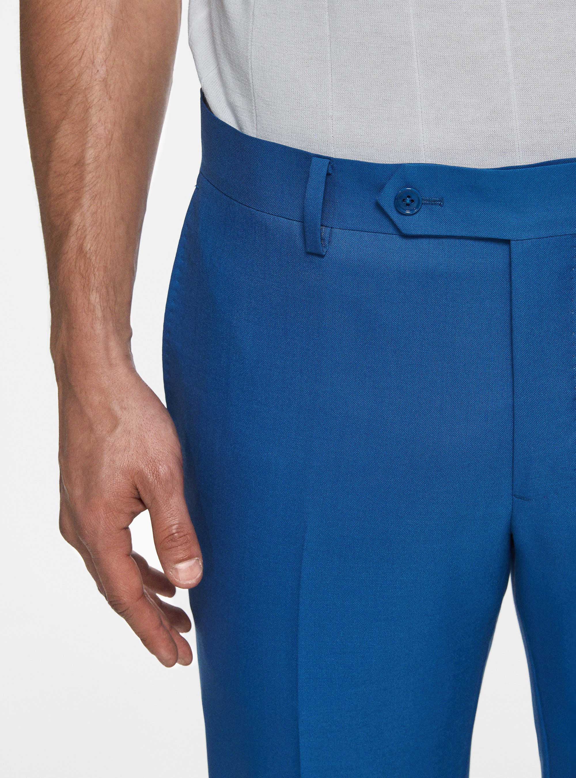 Pantalon en pure laine Vitale Barberis Canonico, 0226C CERULEO