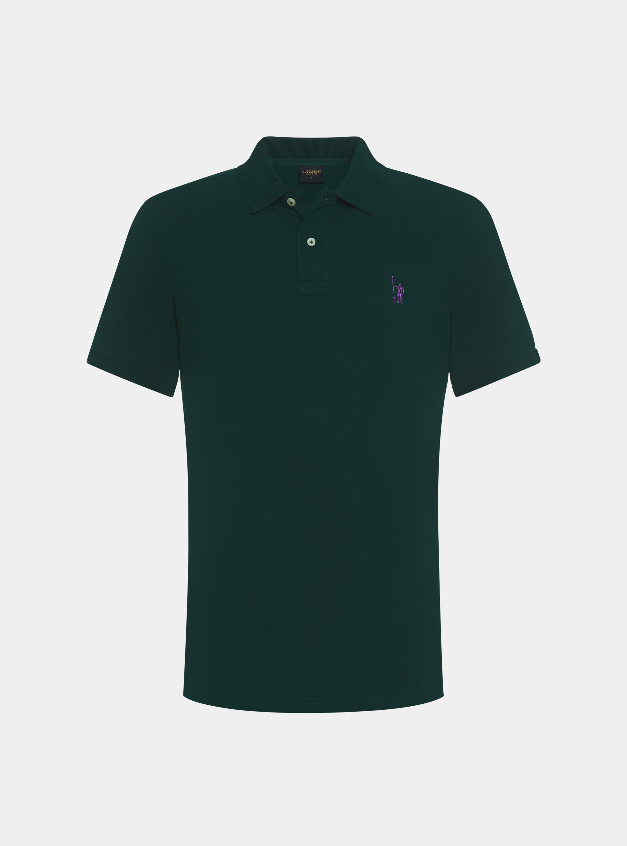Piqu&eacute; polo shirt with embroidery, OLIVE
