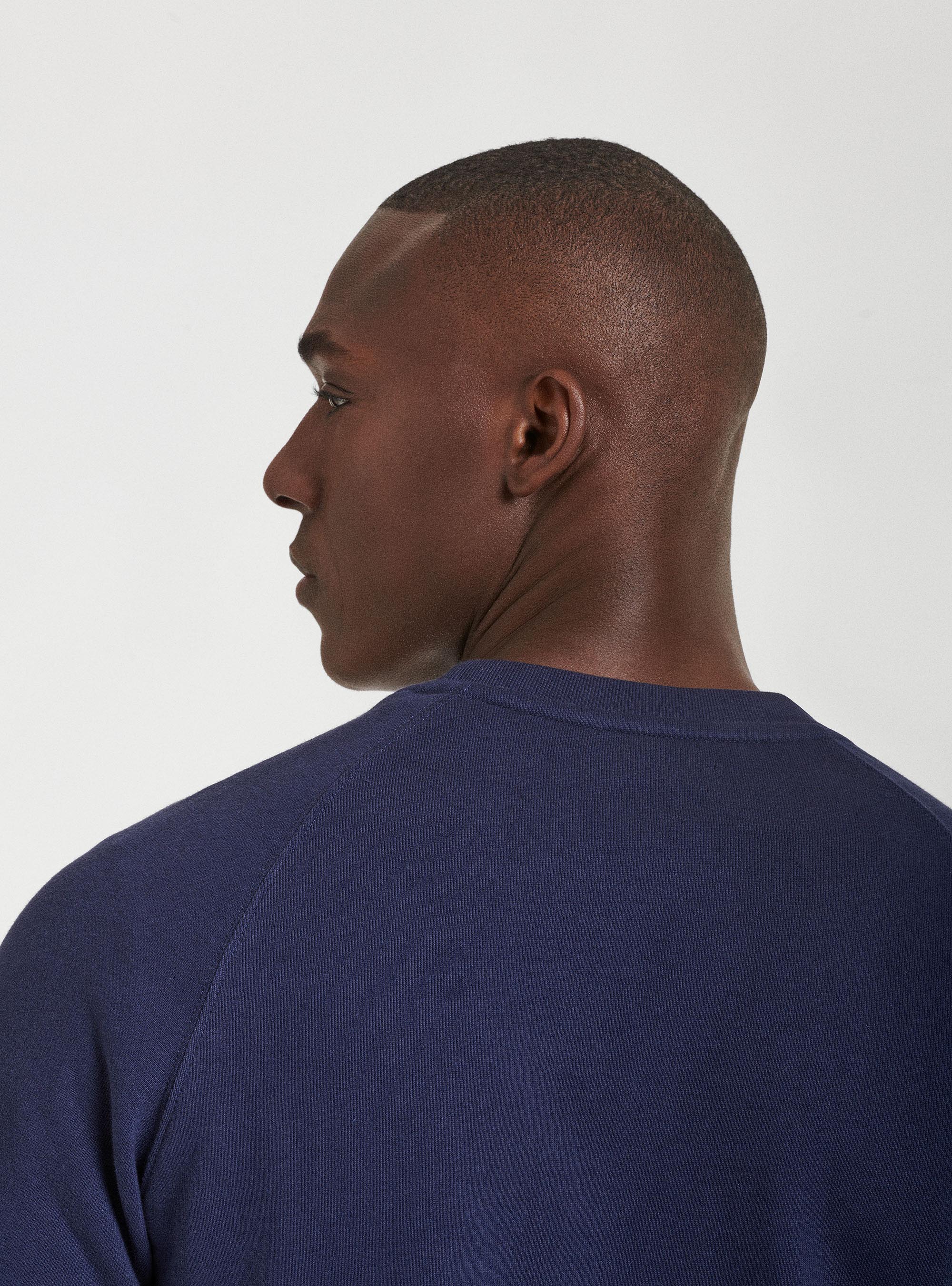 Sweat-shirt unicolore, BLEU