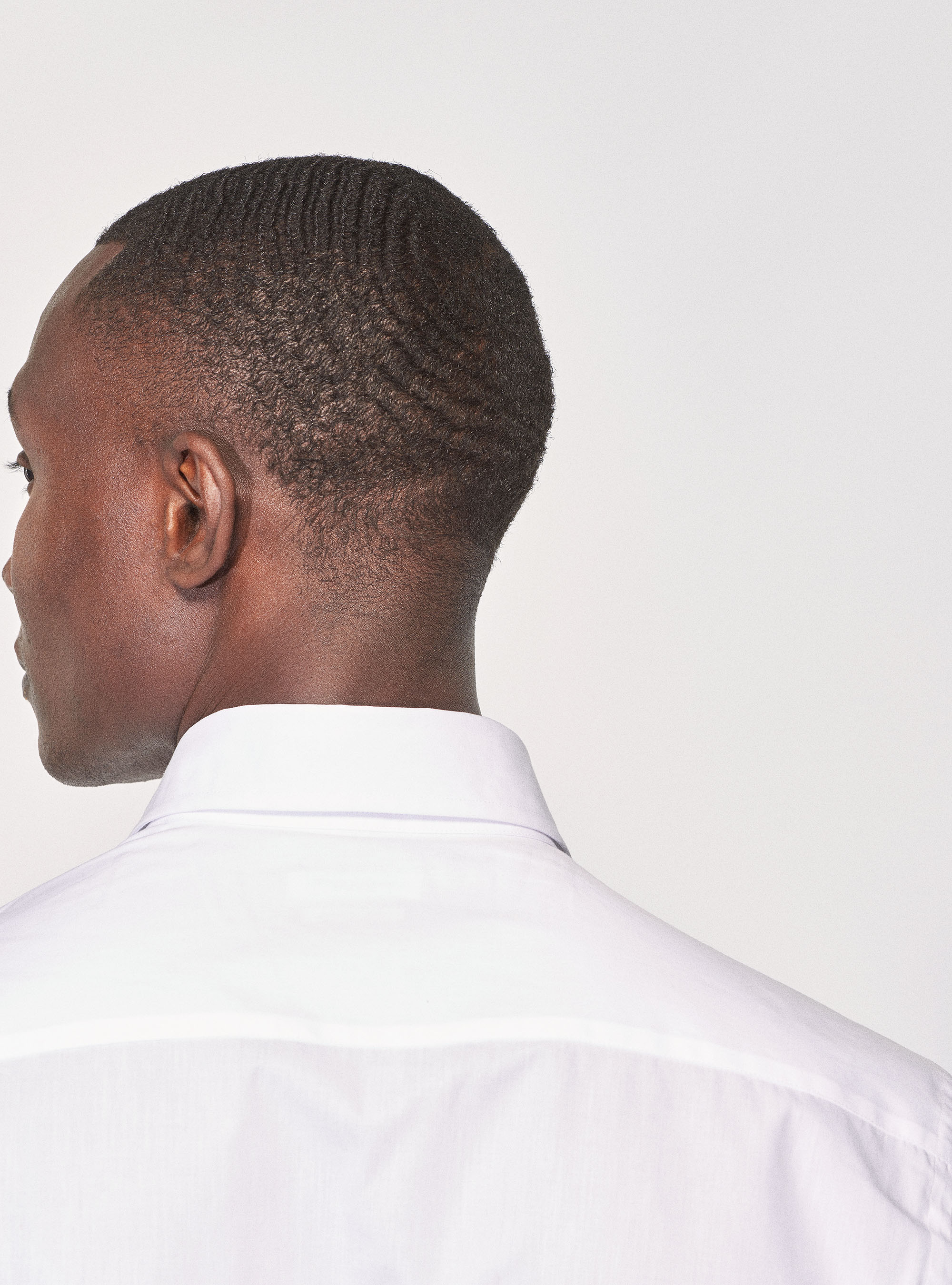 Chemise fil &agrave; fil avec col semi-fran&ccedil;ais, BLANC