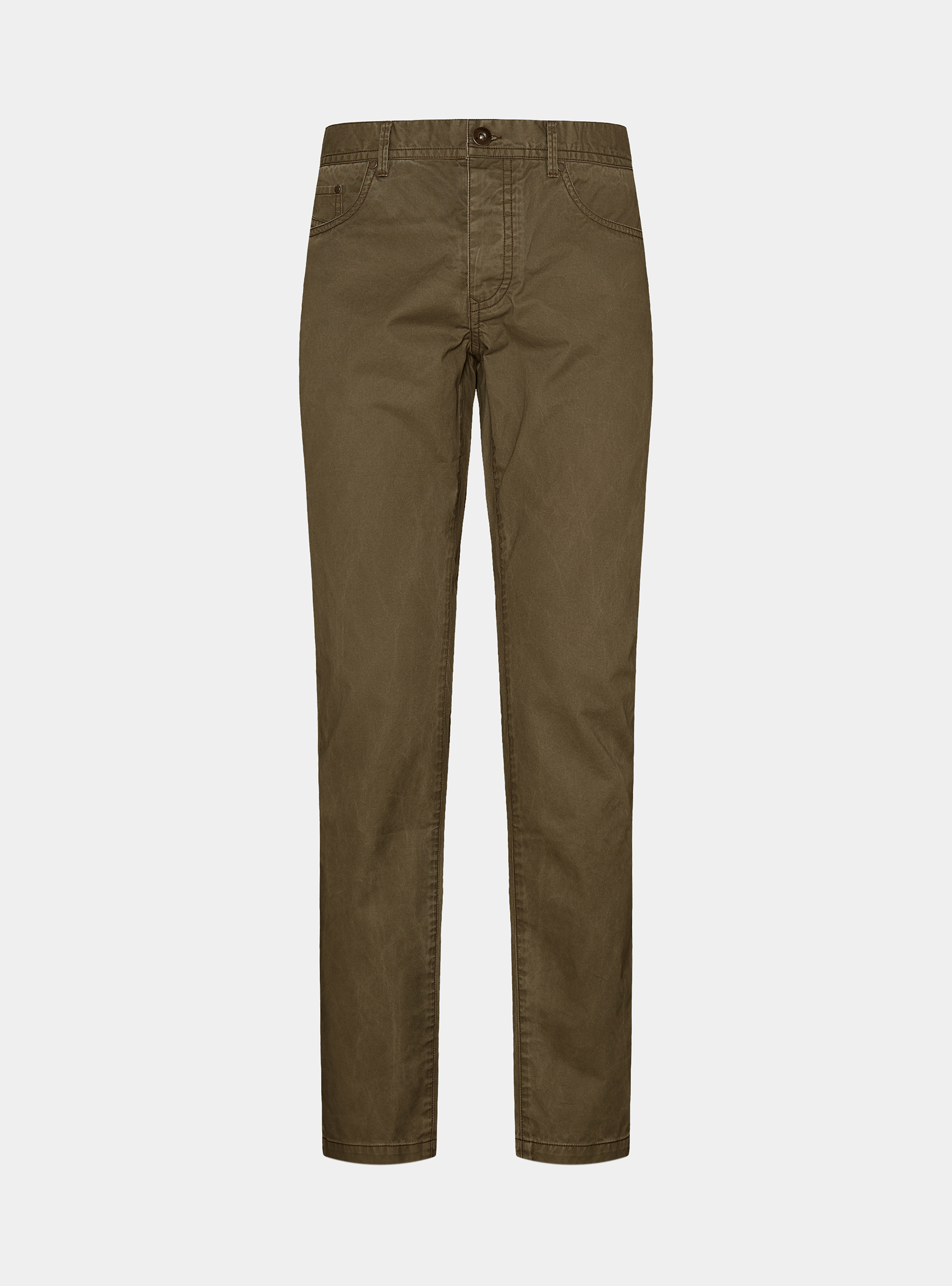 Slim Fit Hose aus Baumwolle, OLIVA 0614C