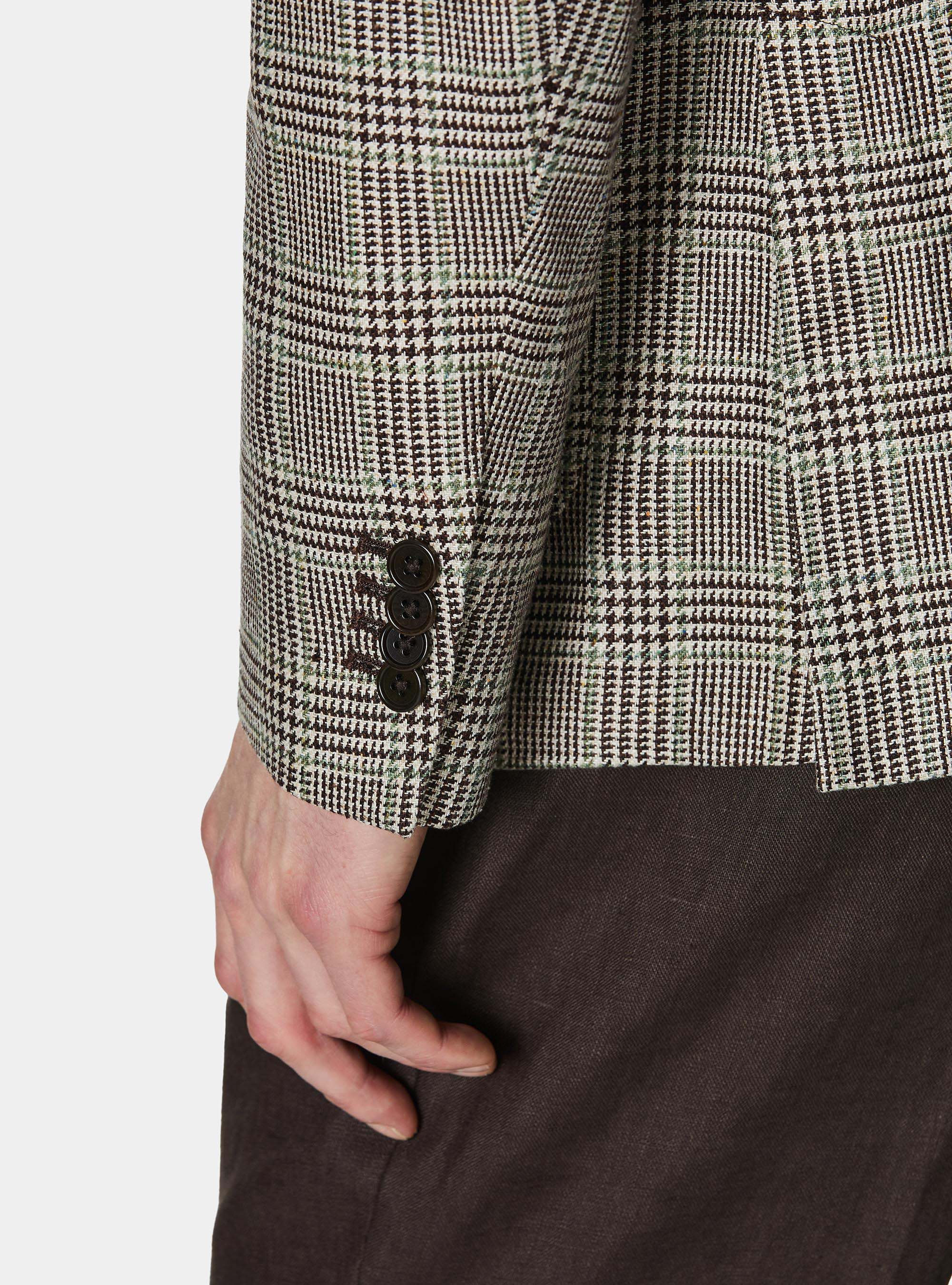 Pure silk patterned blazer, MUD