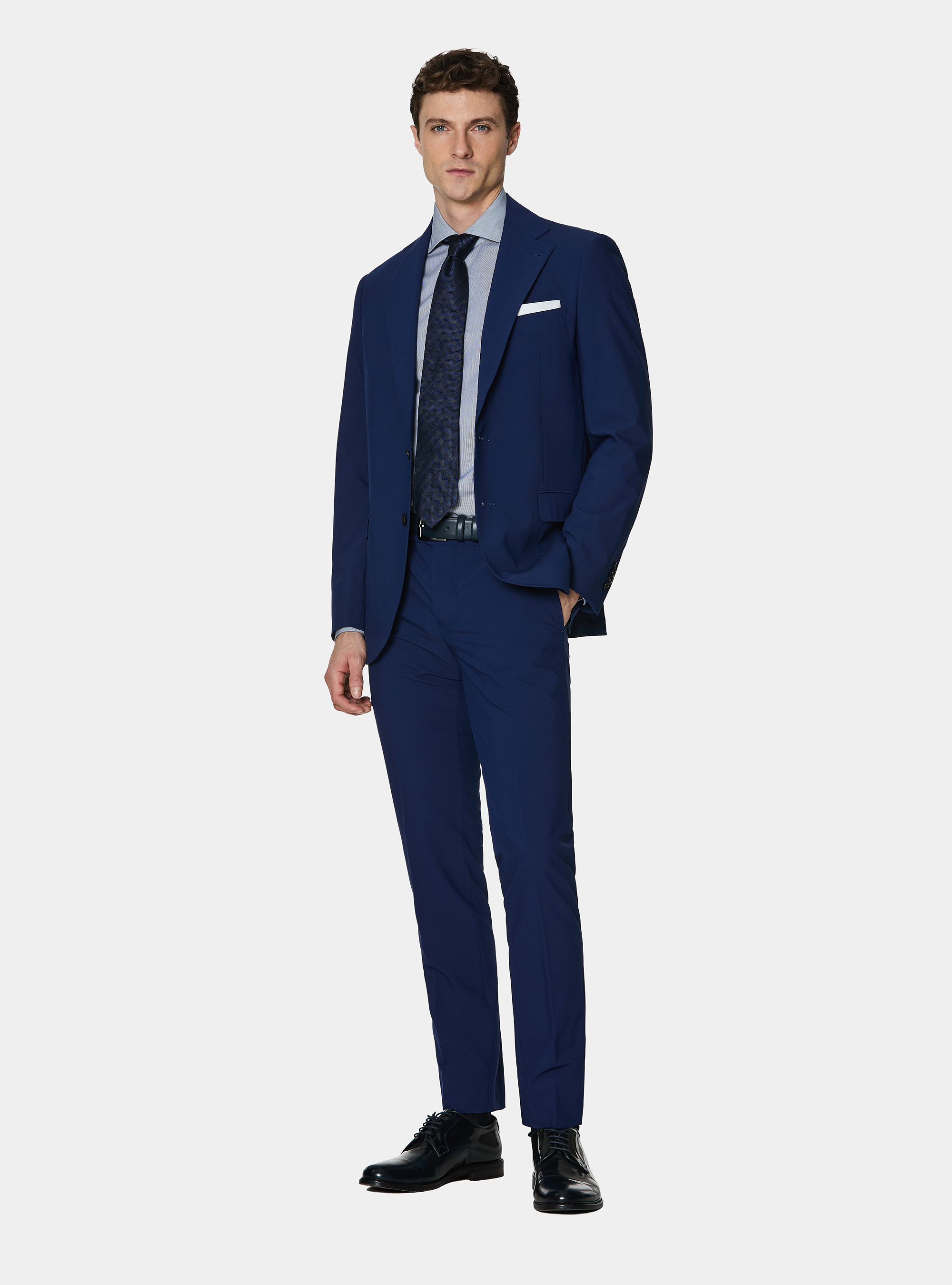Slim fit suit blazer, BASALT