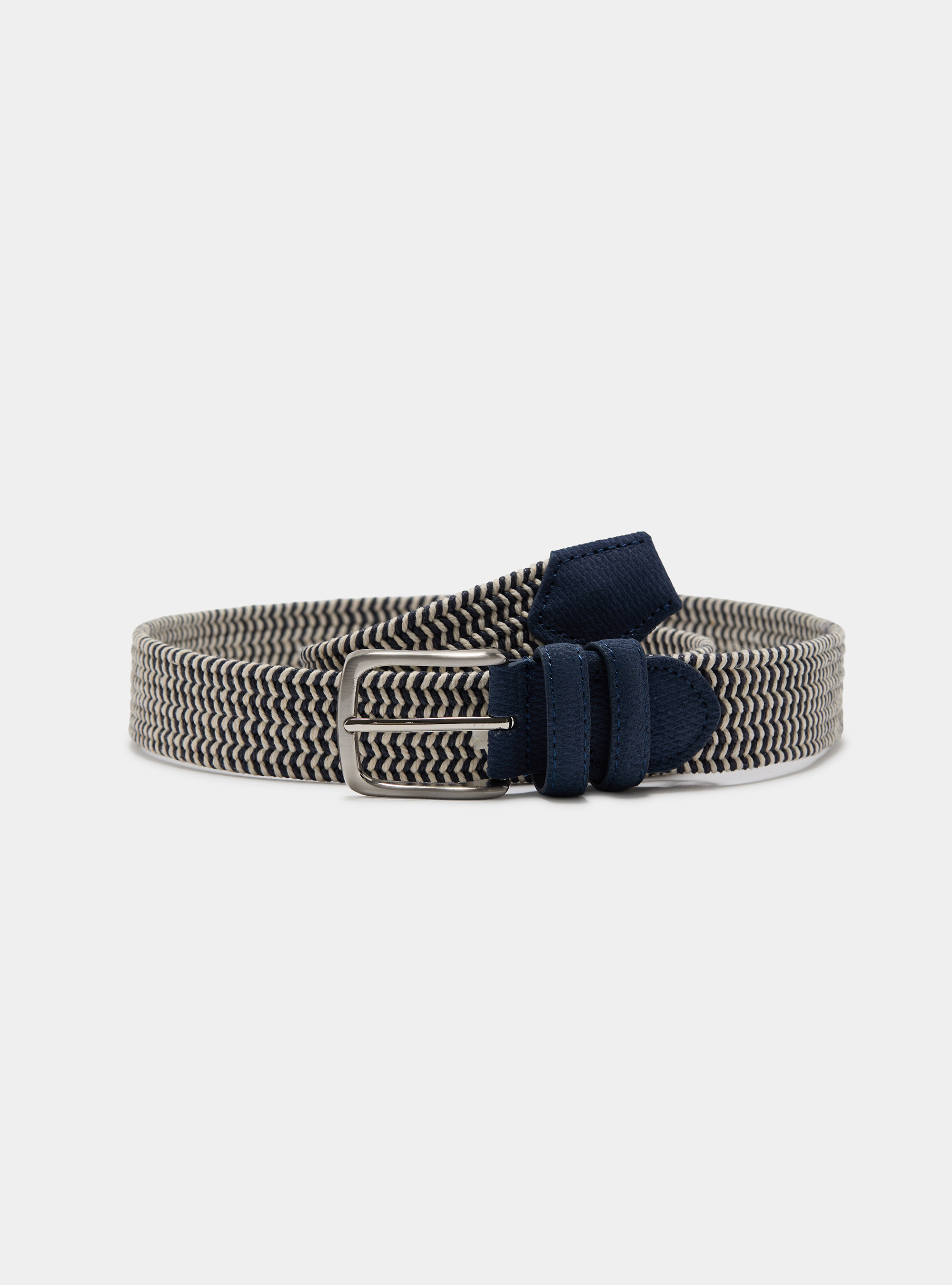 Two-color braided belt, BLUE