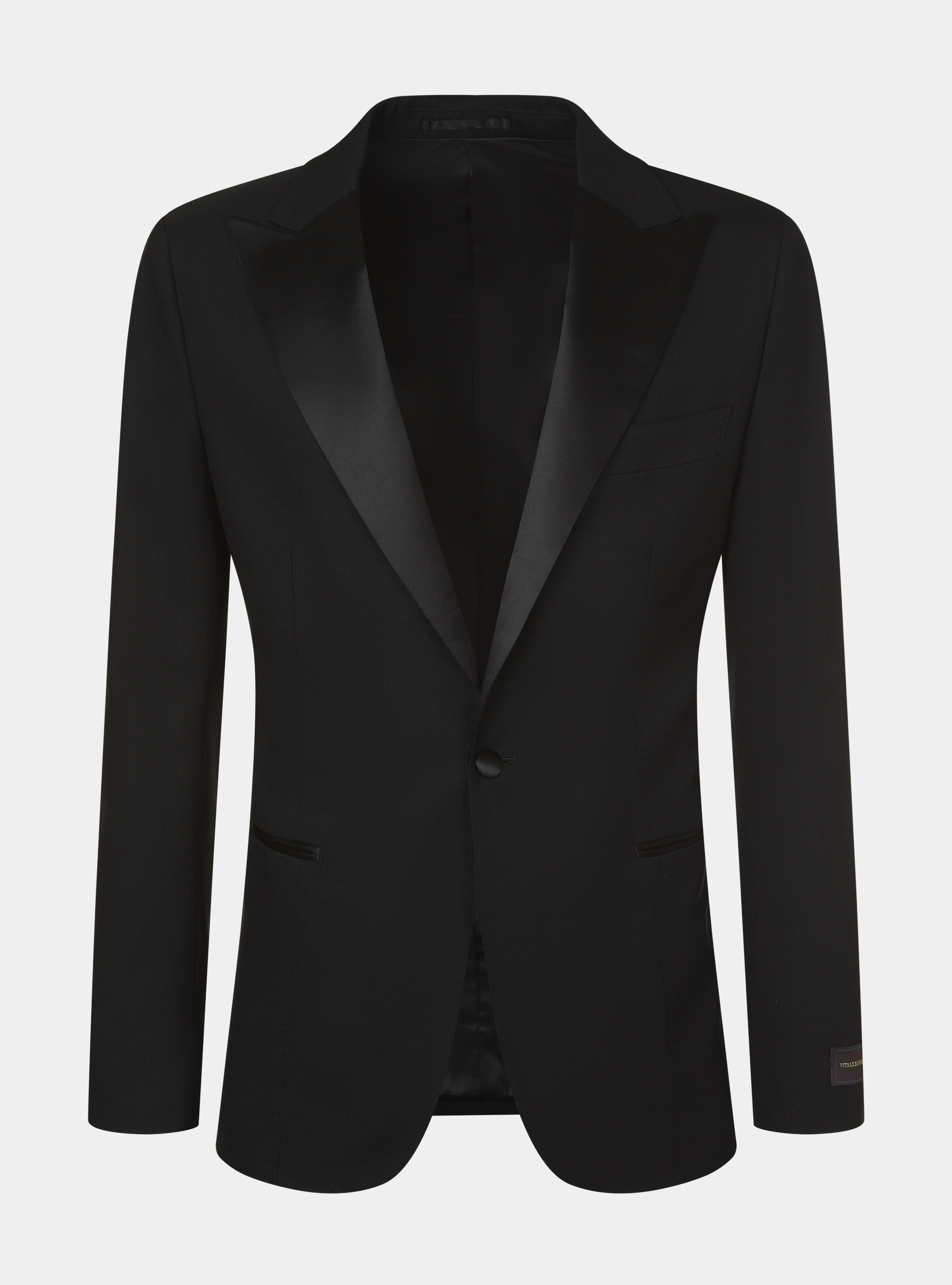 Pure wool tuxedo blazer Vitale Barberis Canonico, BLACK