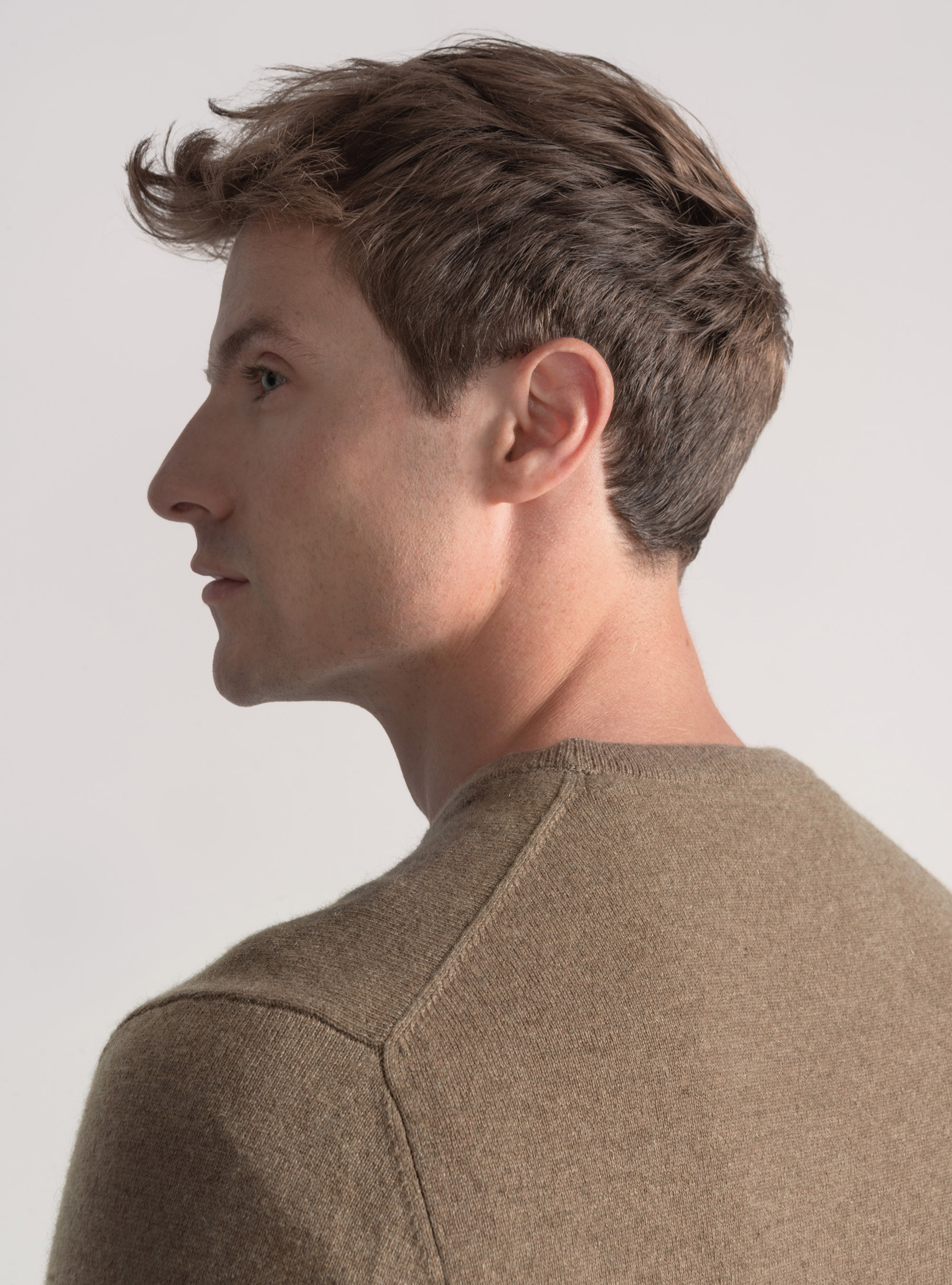 Cashmere crew-neck sweater, MUD