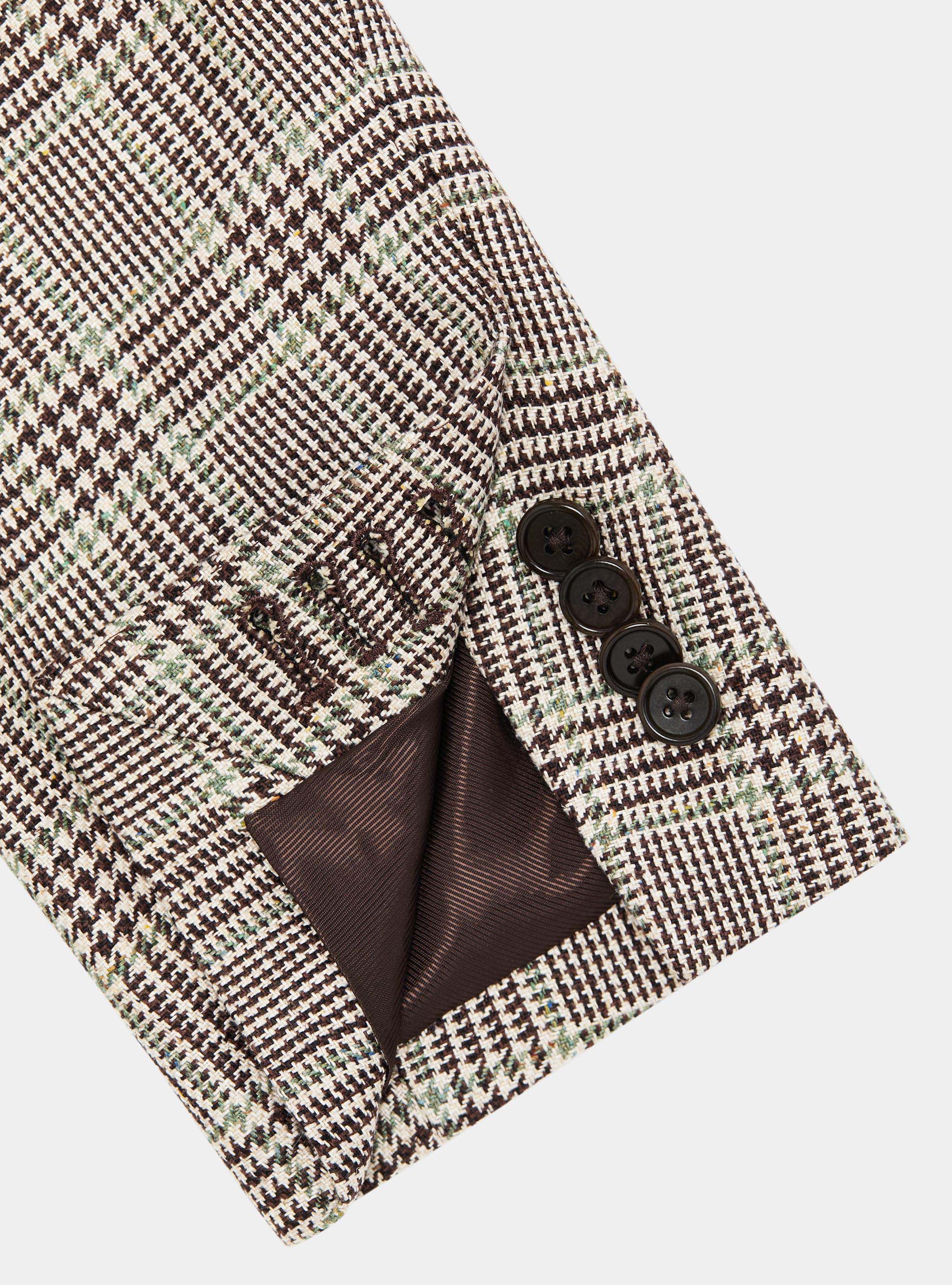 Pure silk patterned blazer, MUD