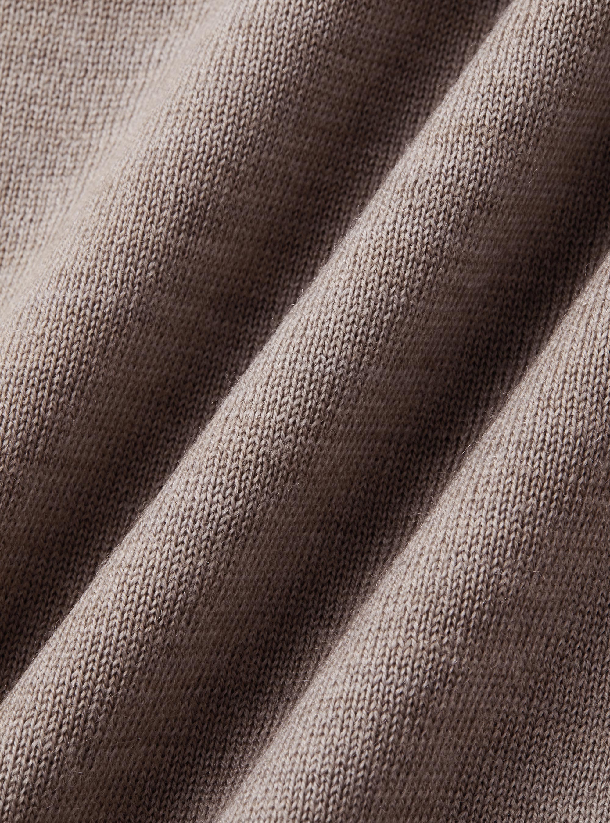 Extra-fine merino wool polo shirt, MUD