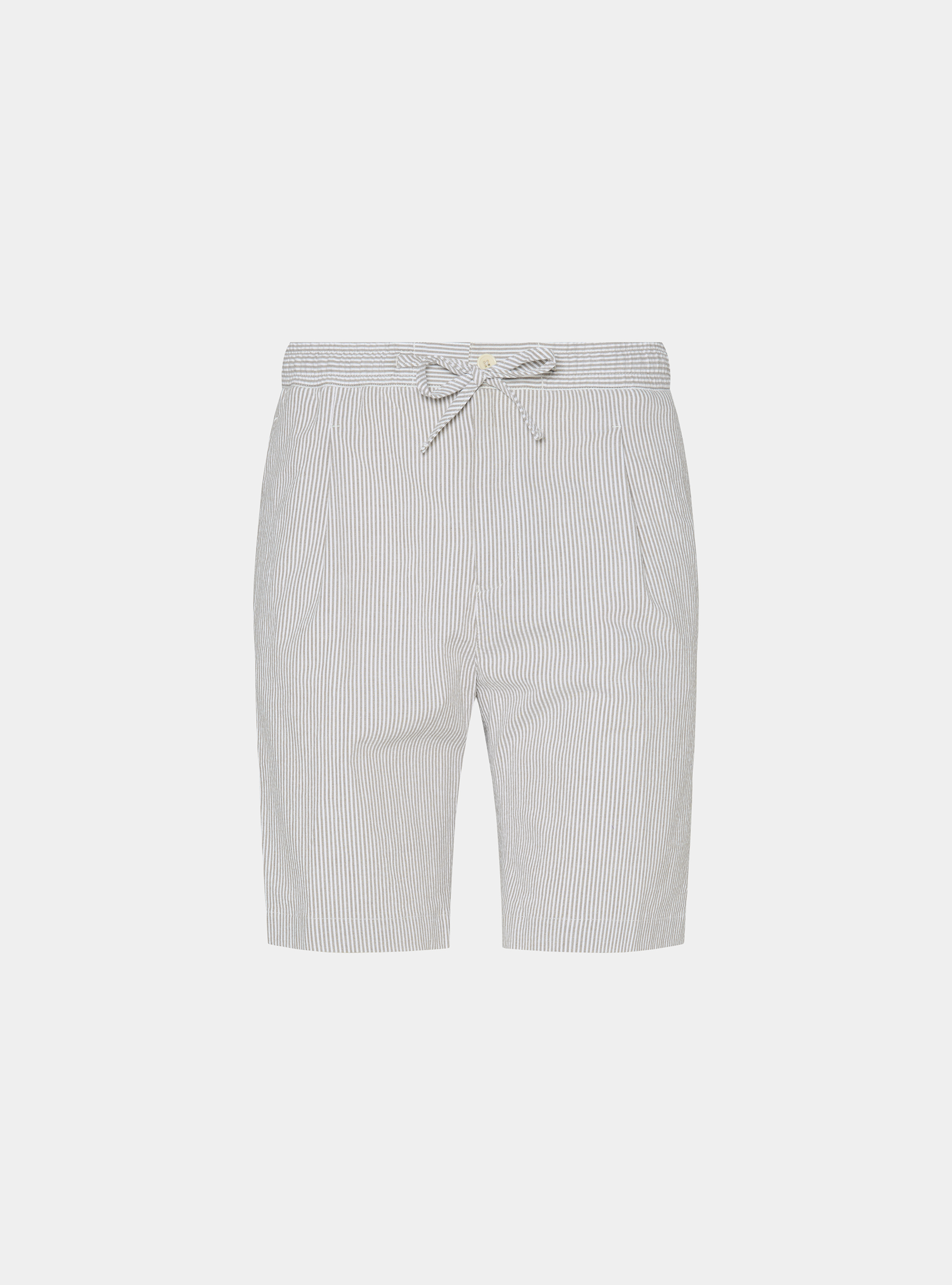 Bermudas de algod&oacute;n el&aacute;stico seersucker con cord&oacute;n, ARENA