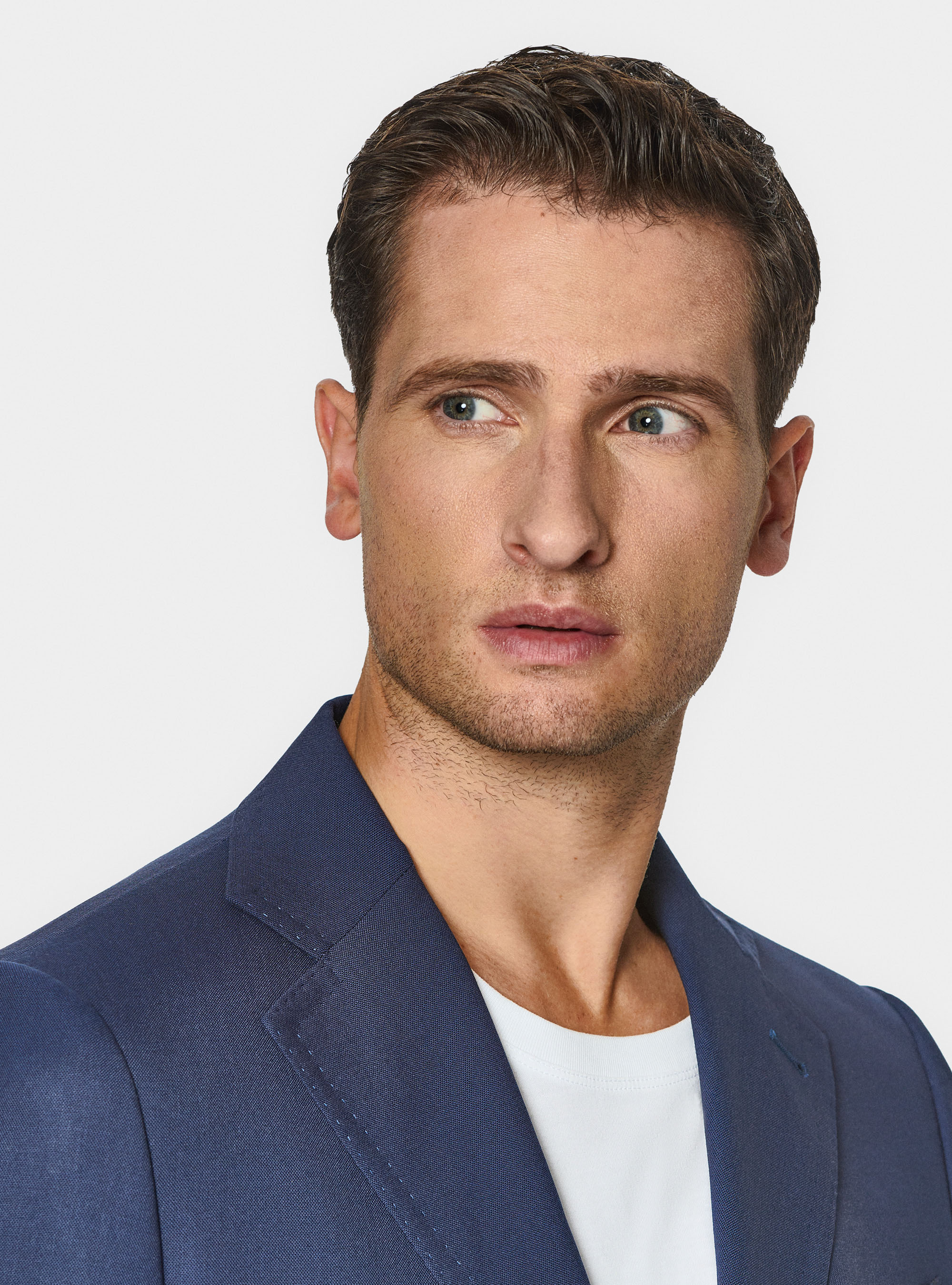 Cerruti pure wool travel suit blazer, NAVY BLUE