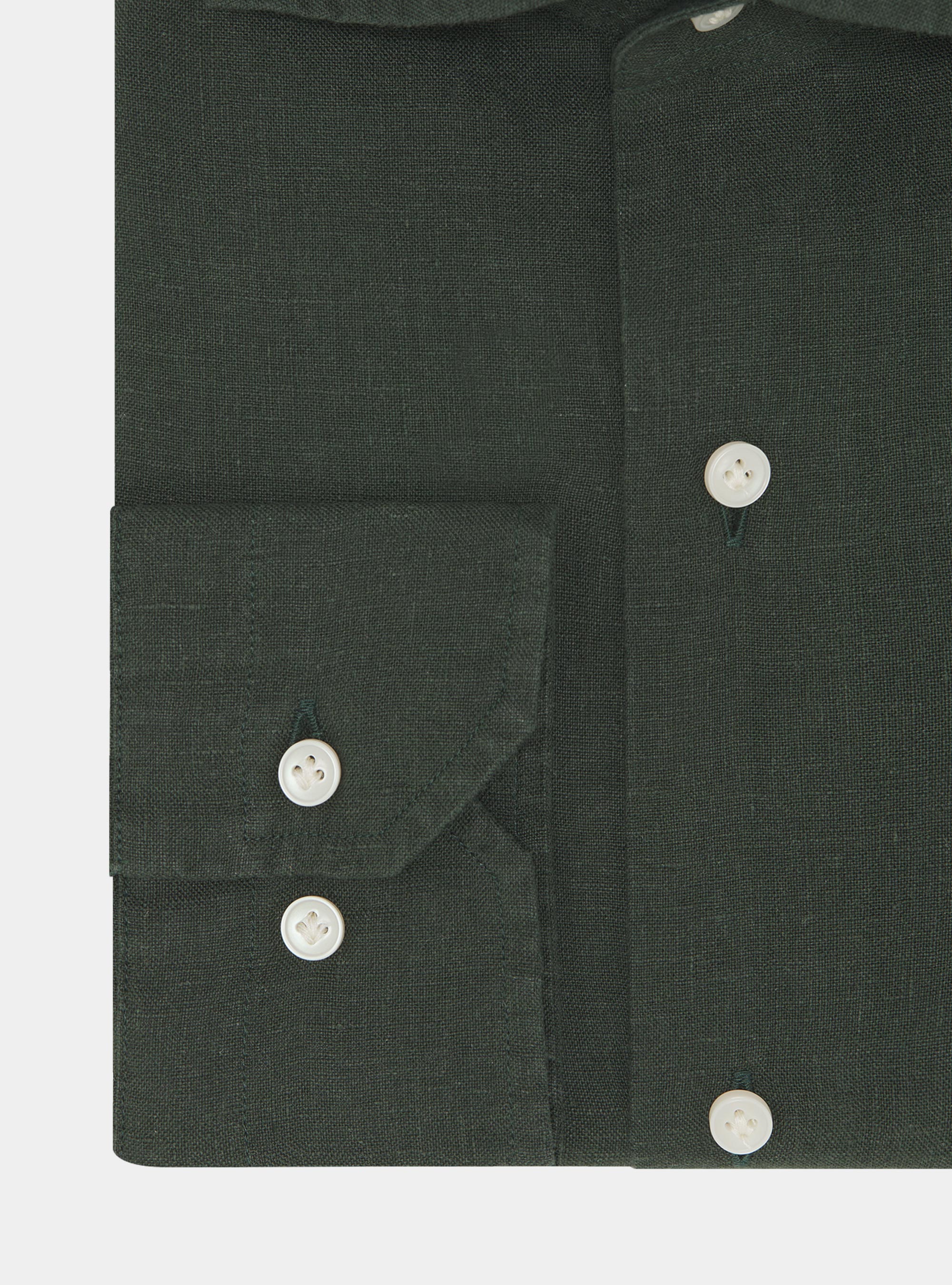 Camicia in puro lino, VERDE
