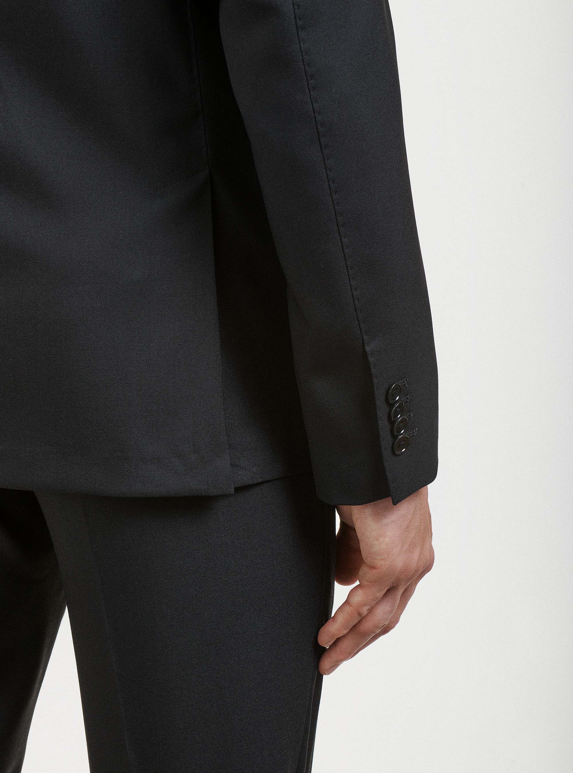 Giacca per abito in pura lana Vitale Barberis Canonico, NERO