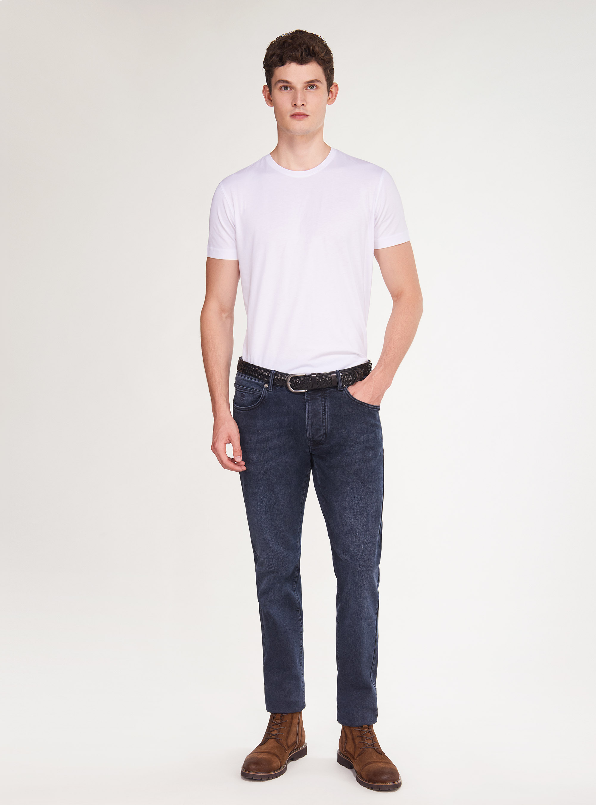 Supima cotton jersey t-shirt, WHITE
