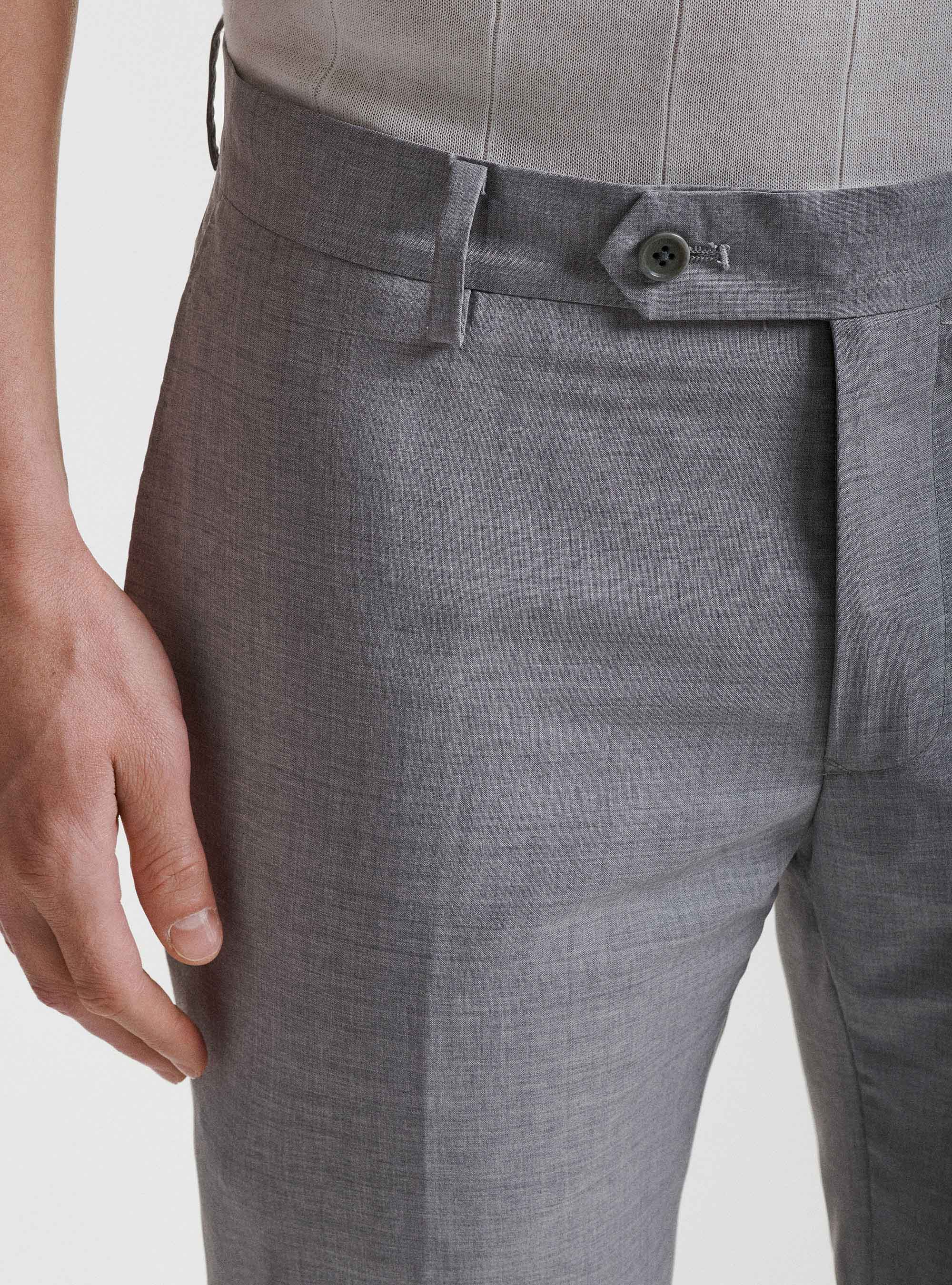 Anzughose aus superfeiner Schurwolle 130's Reda, GRIGIO CHIARO 0256C