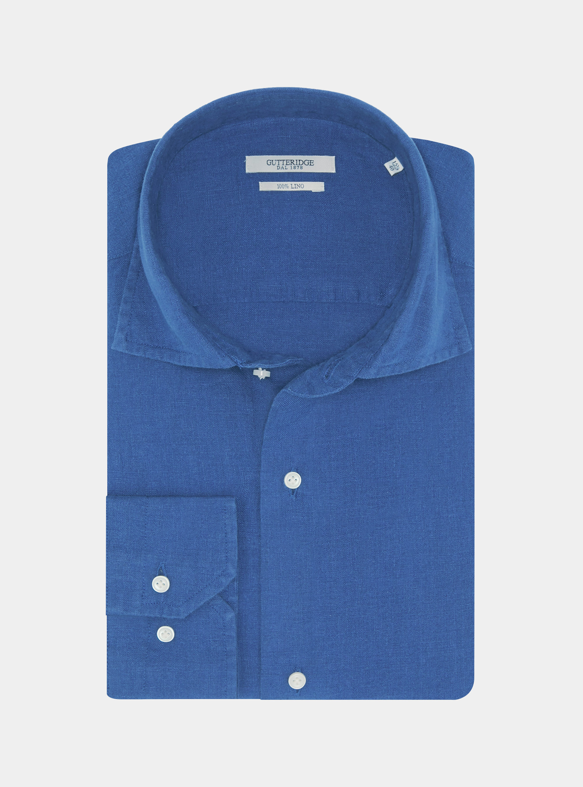 Camicia in puro lino, BLU