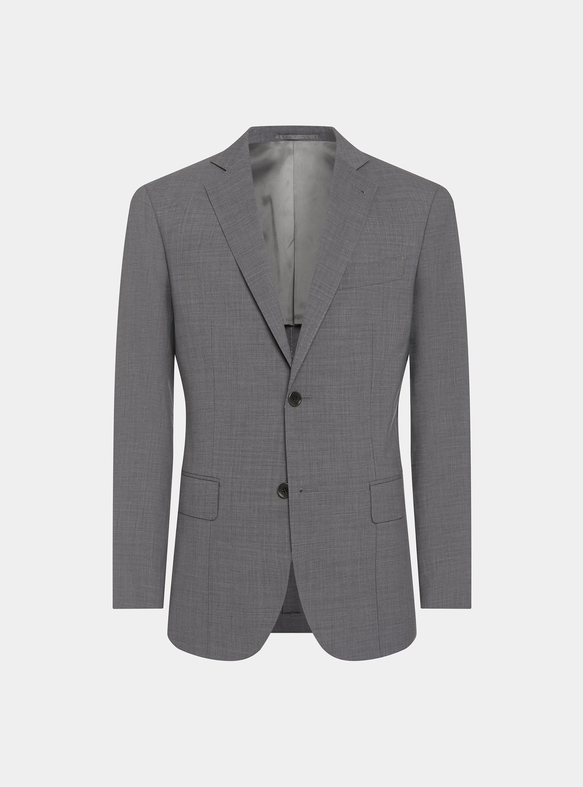 Blazer in pure superfine wool 120, LIGHT GREY MELANGE