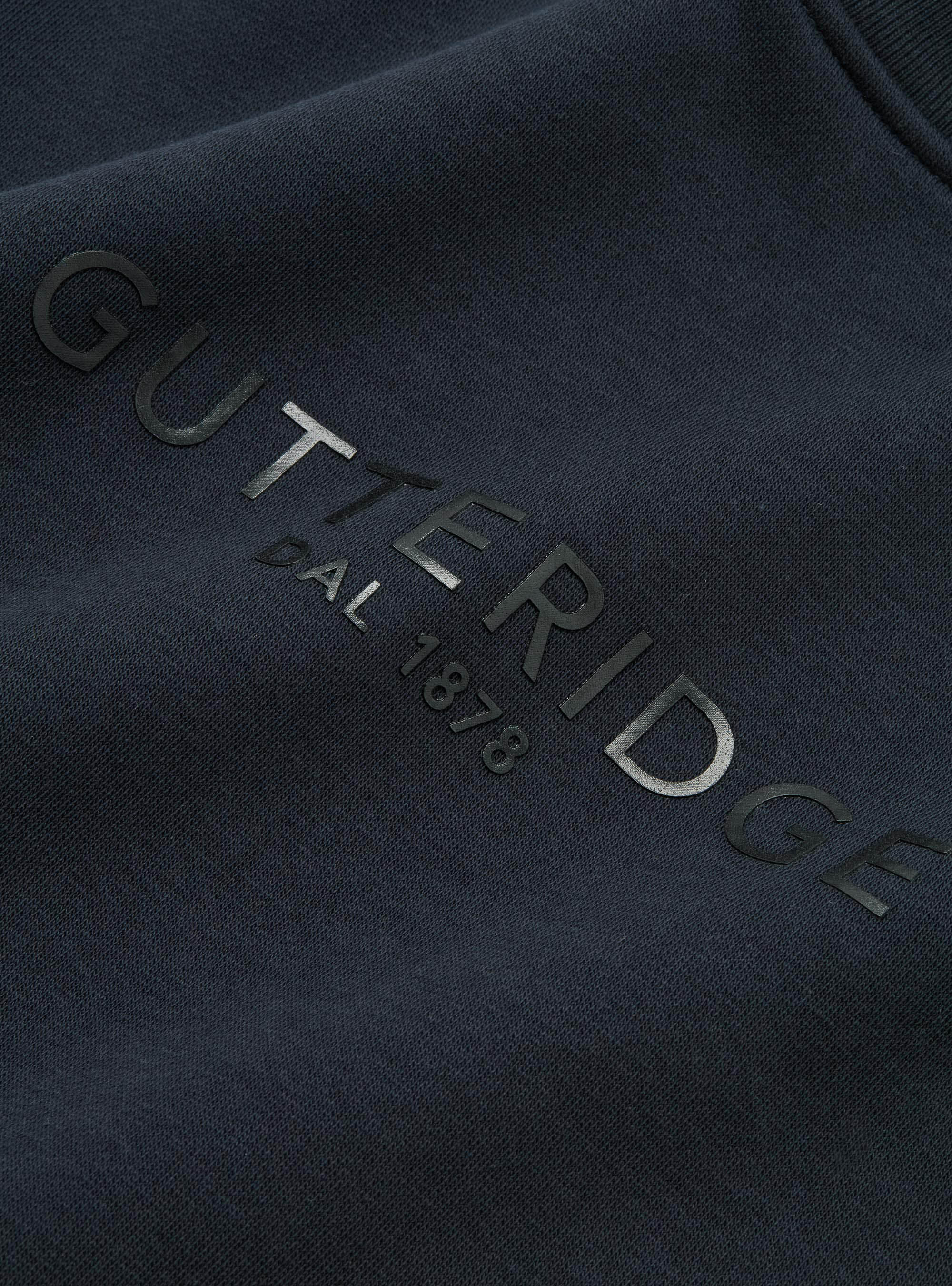 Crew-neck sweatshirt with logo, NAVY BLUE