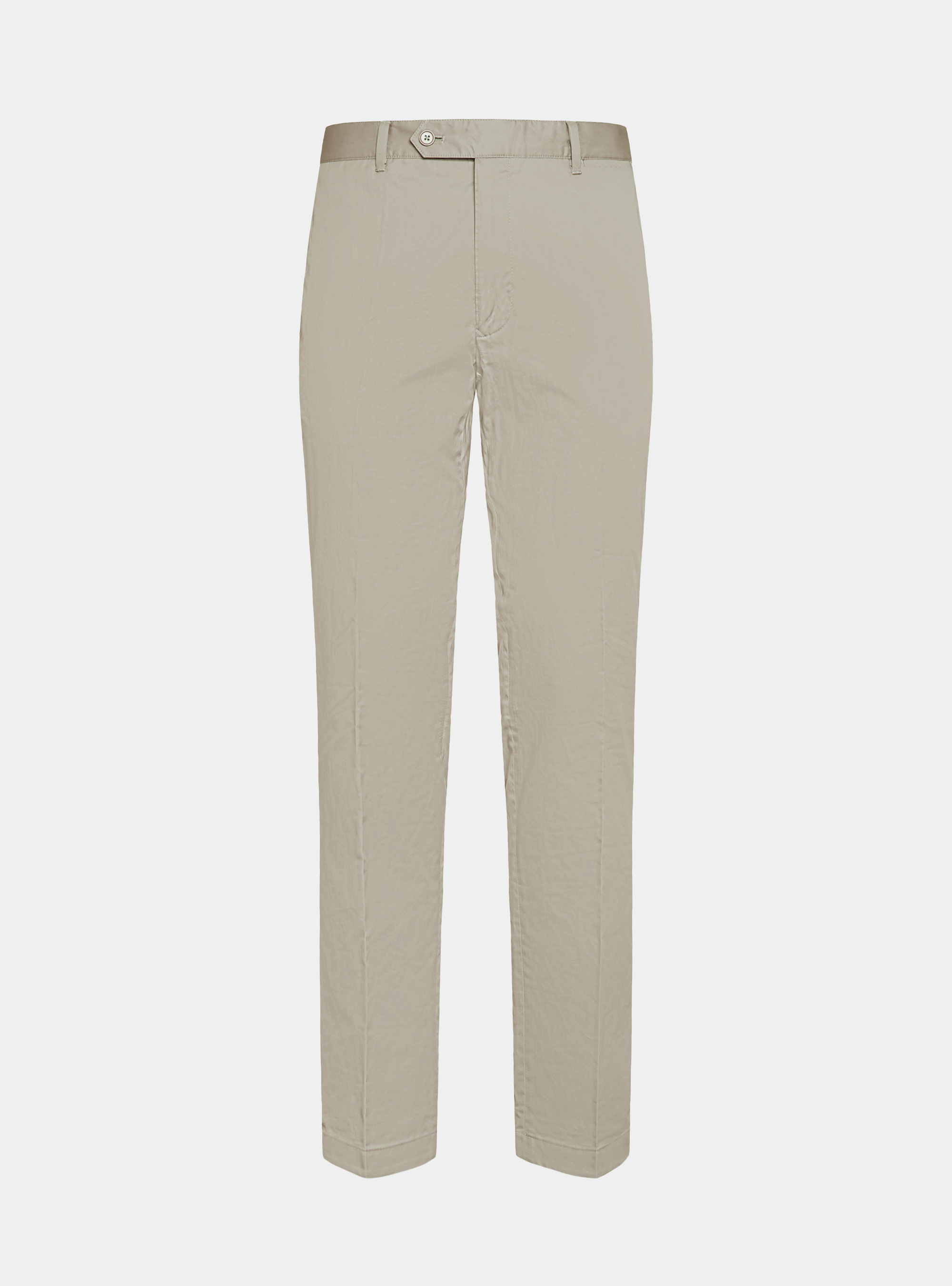 Pantalon chino slim en serg&eacute; l&eacute;ger, &Atilde; CRU