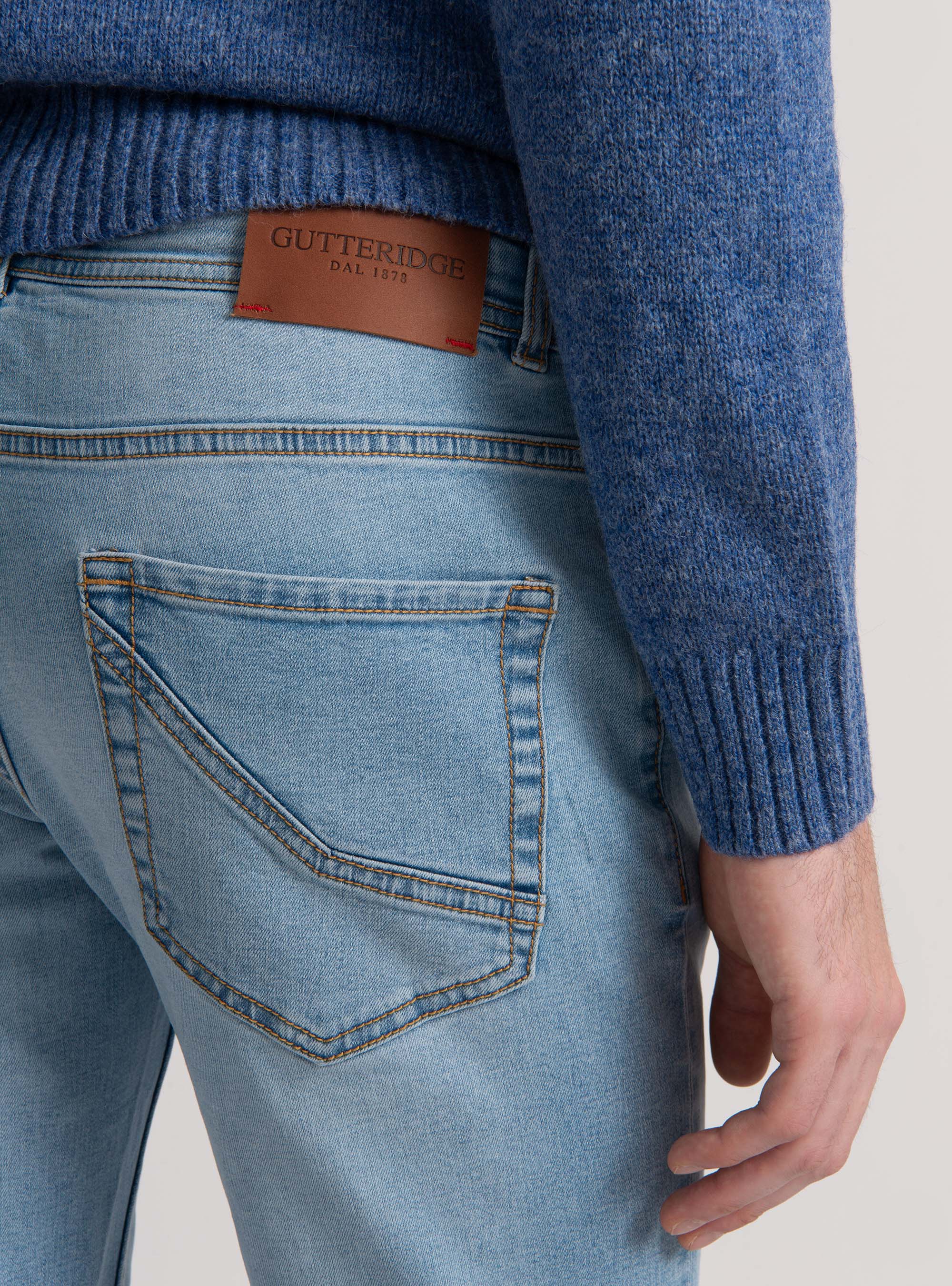 5 Regular fit denim pockets, LIGHT BLUE
