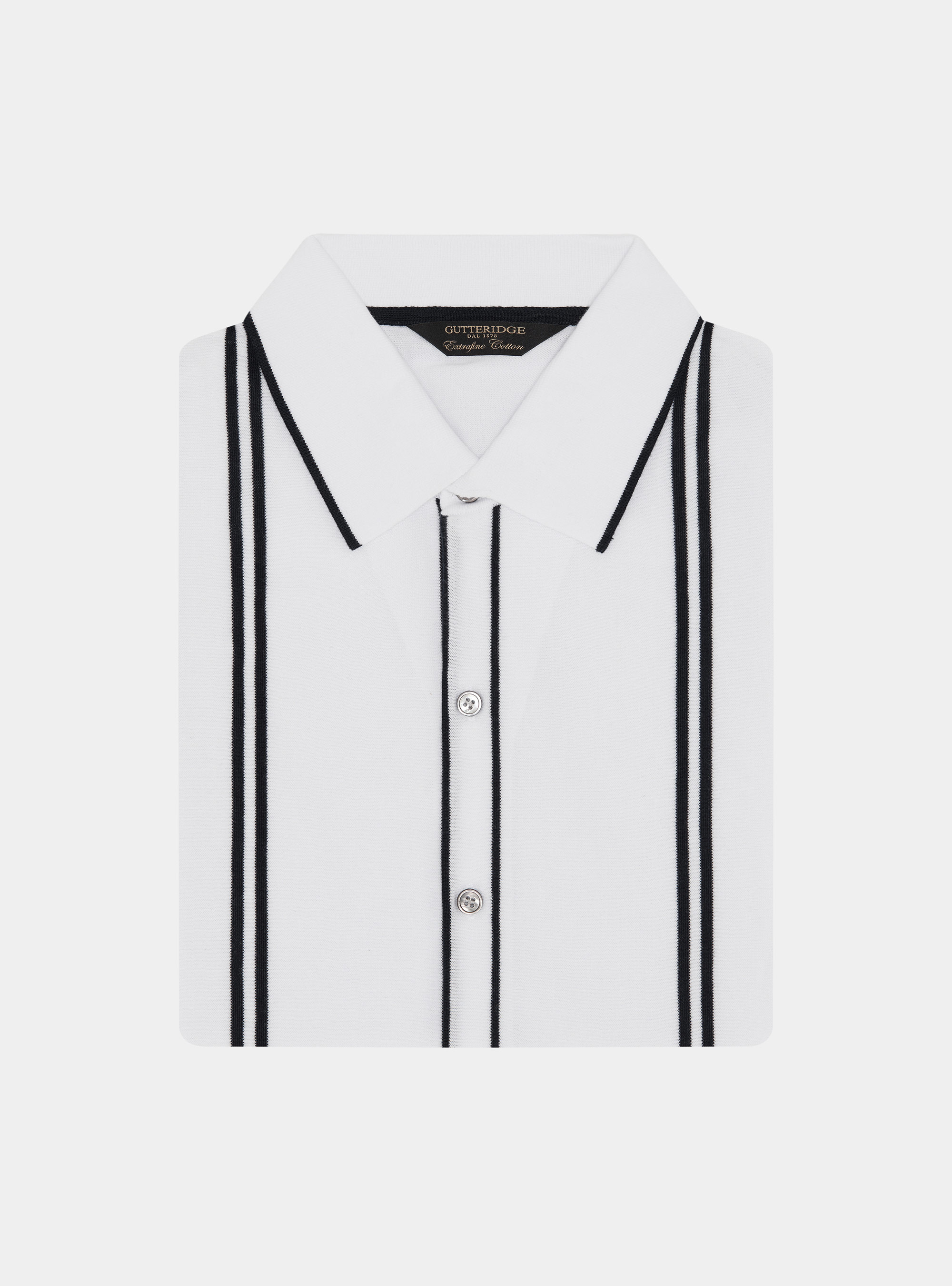 Short-sleeved polo shirt in extra-fine cotton, WHITE