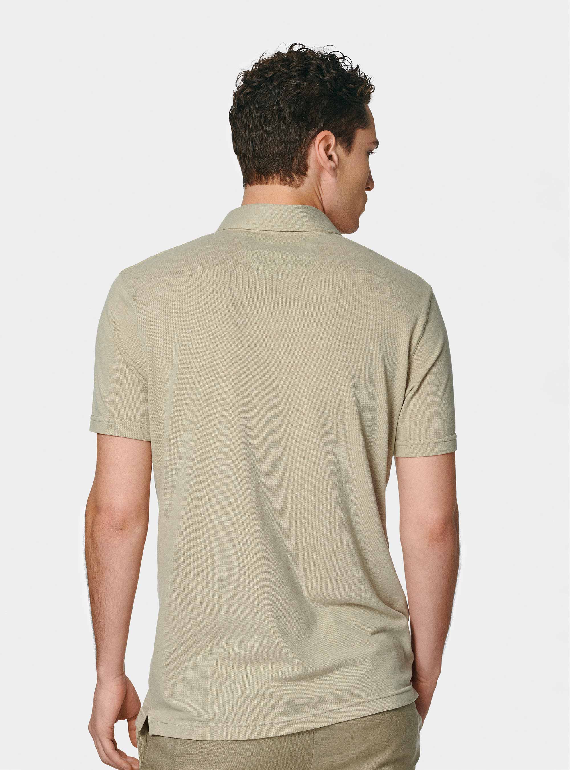 GT01 stretch pique polo shirt, SAND