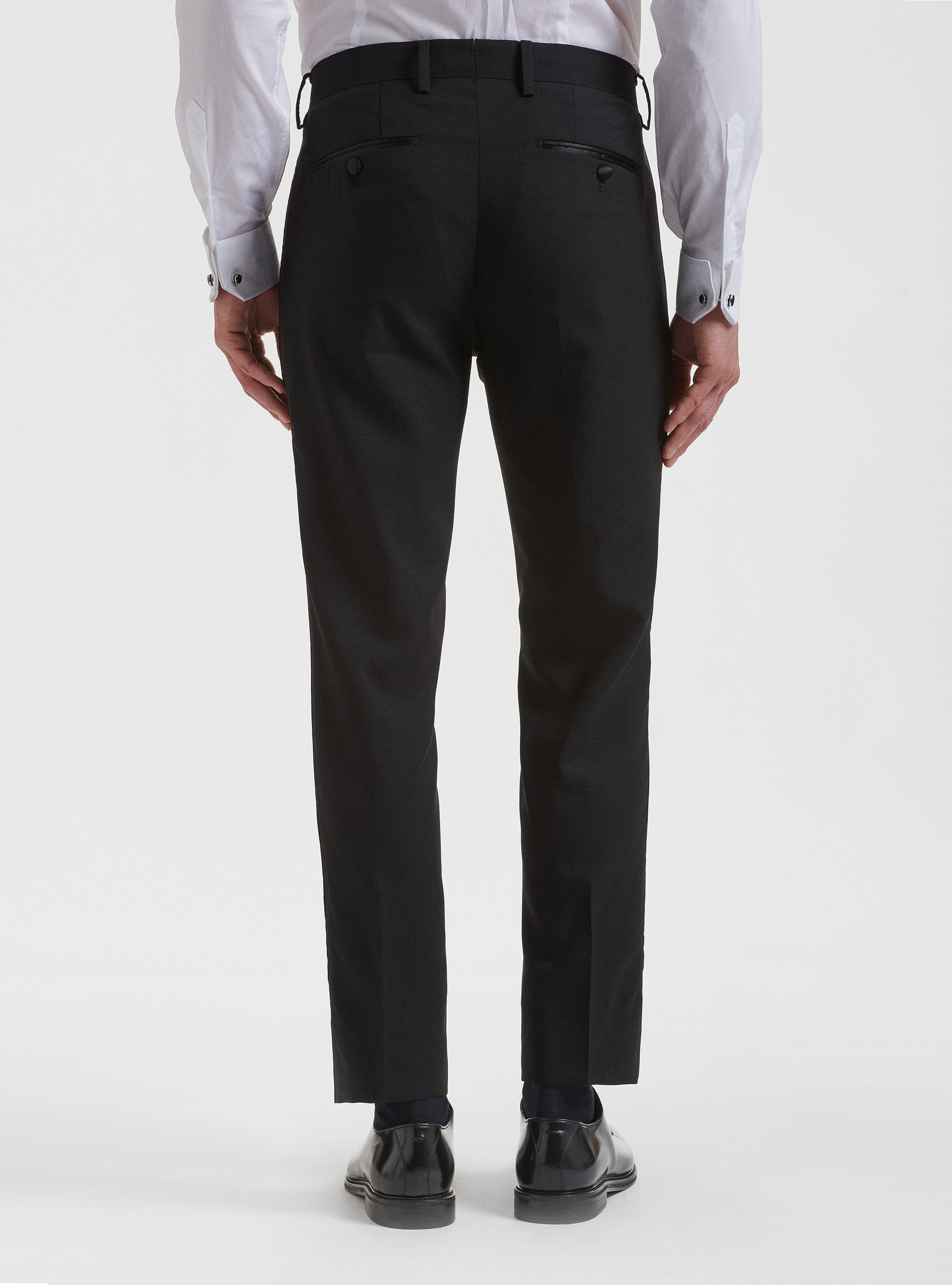 Pure wool smoking trousers Vitale Barberis Canonico, BLACK