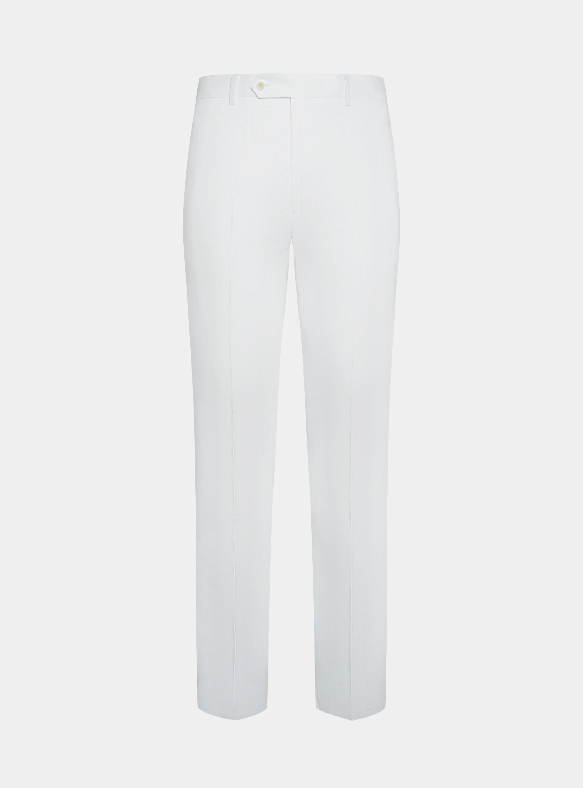 Pantalon de costume en pur lin, BLANC