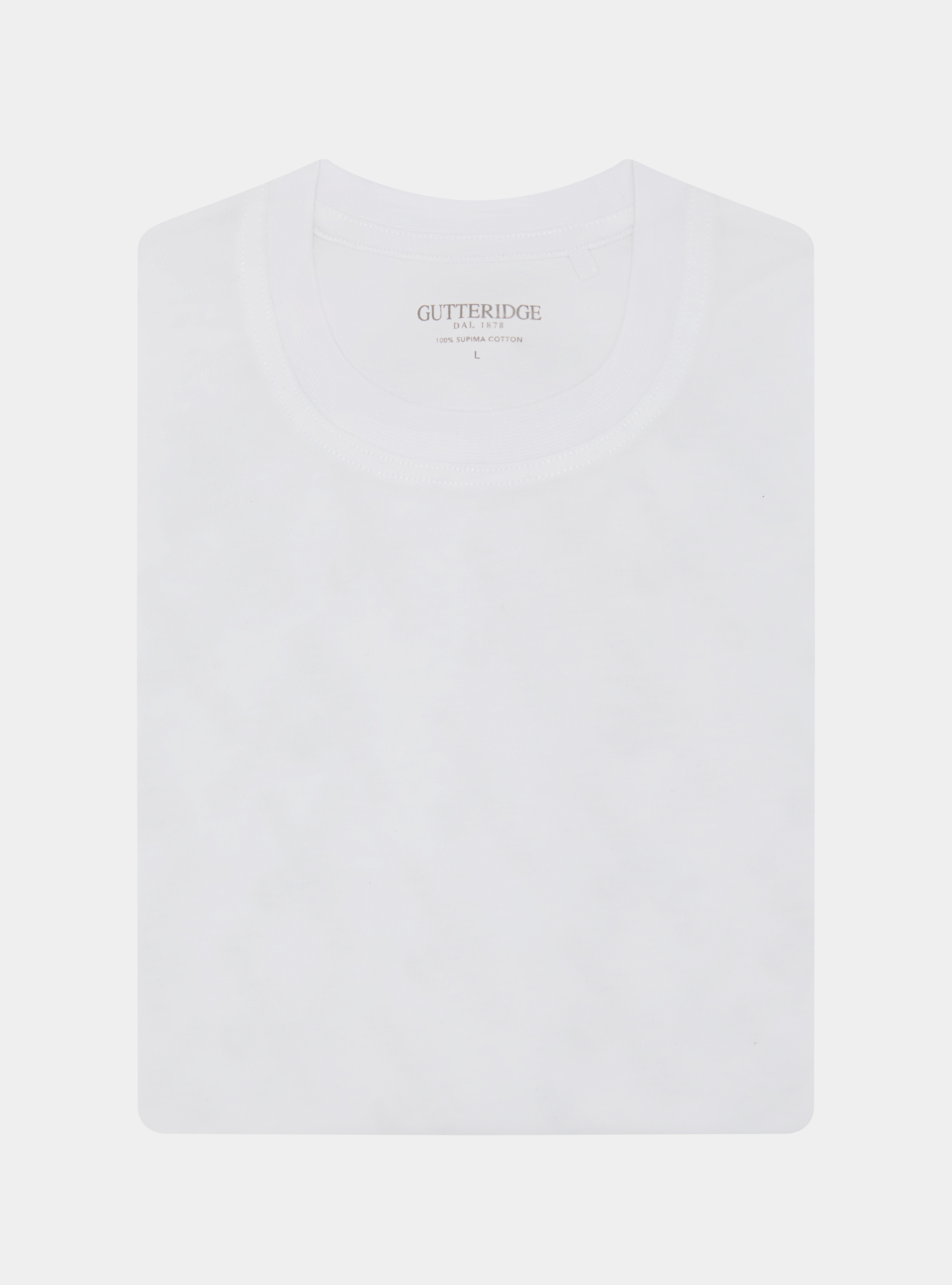 T-shirt &agrave; demi-manches en coton Supima, BLANC