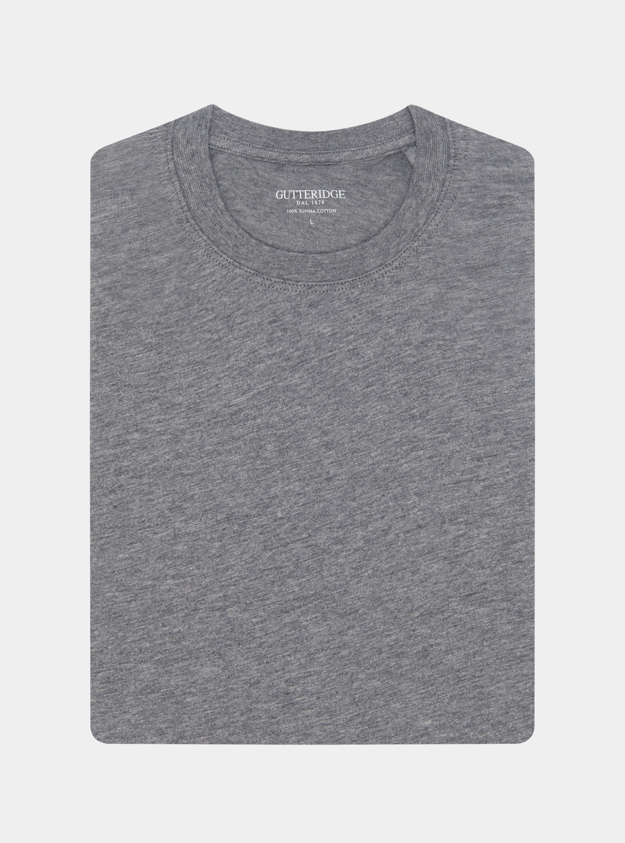 Half-sleeve T-shirt in Supima cotton, GREY