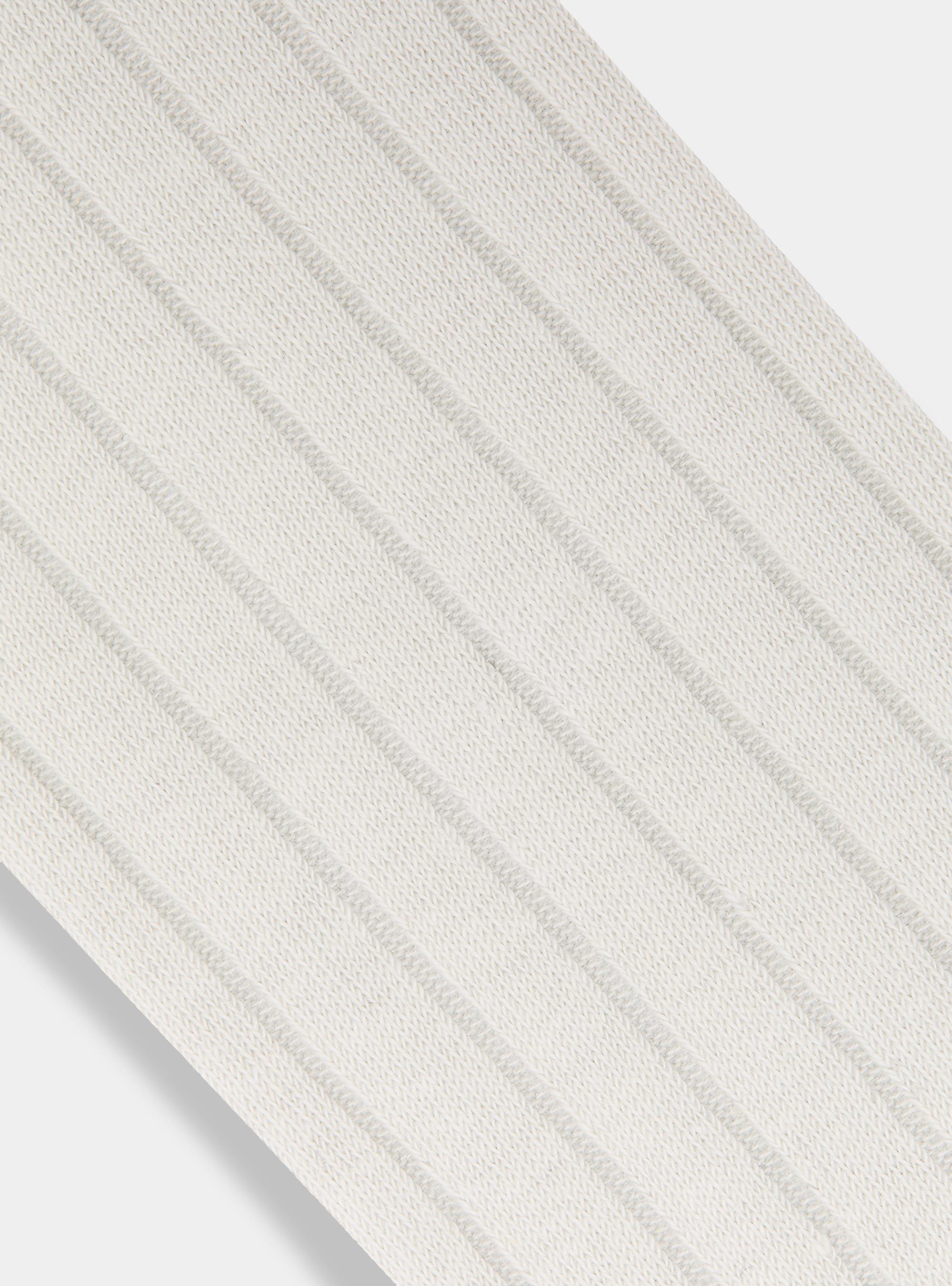 Gerippte Socken mit Stickerei, BIANCO 0099C