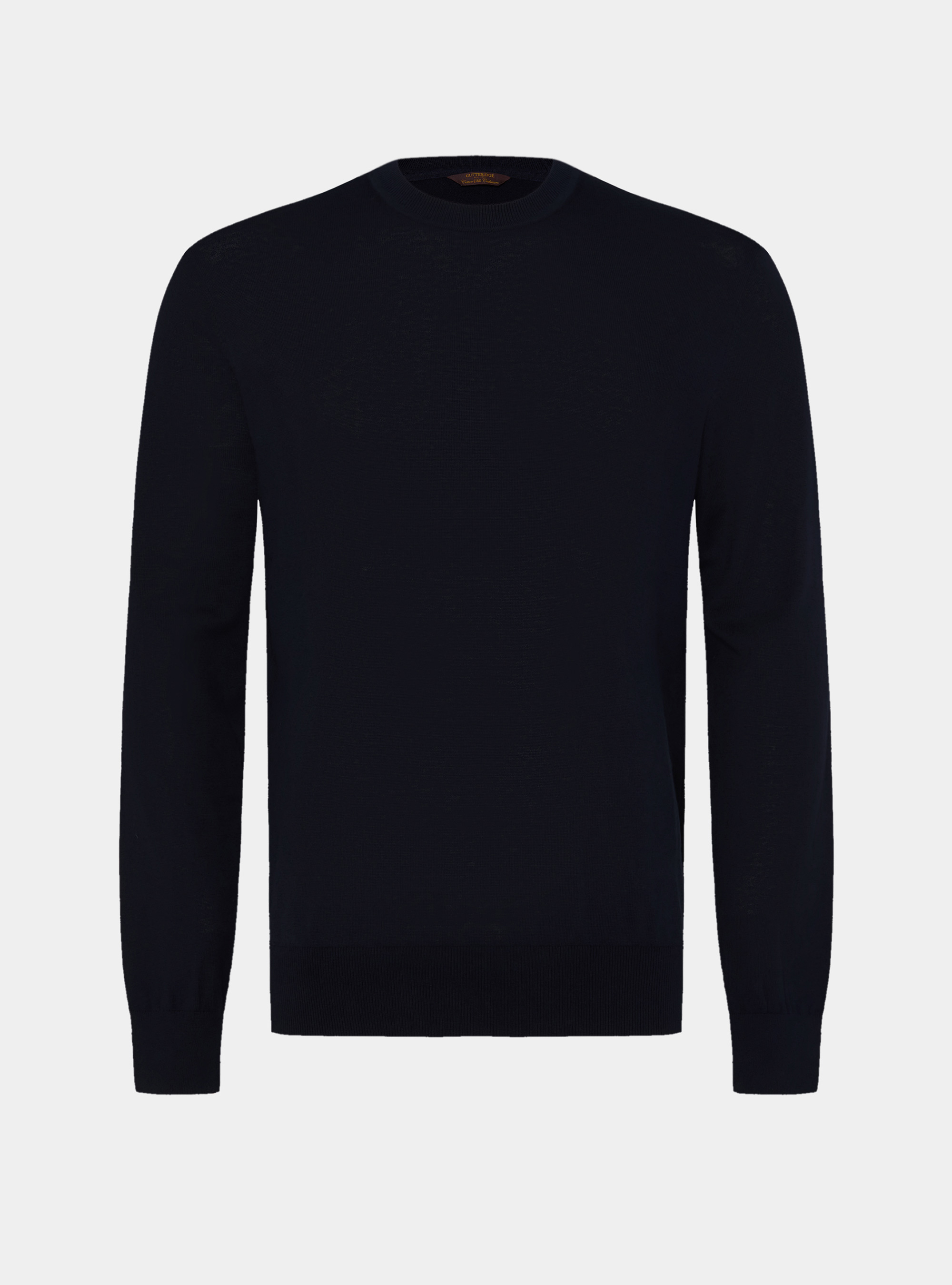 Cotton silk and cashmere crew neck sweater, NAVY BLUE