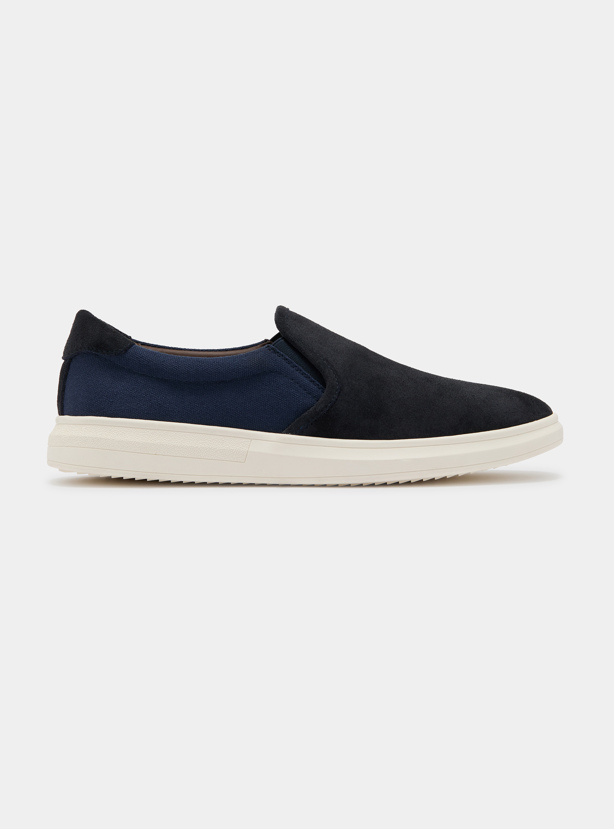 Slip-on aus Wildleder und Canvas, NAVY 0218C