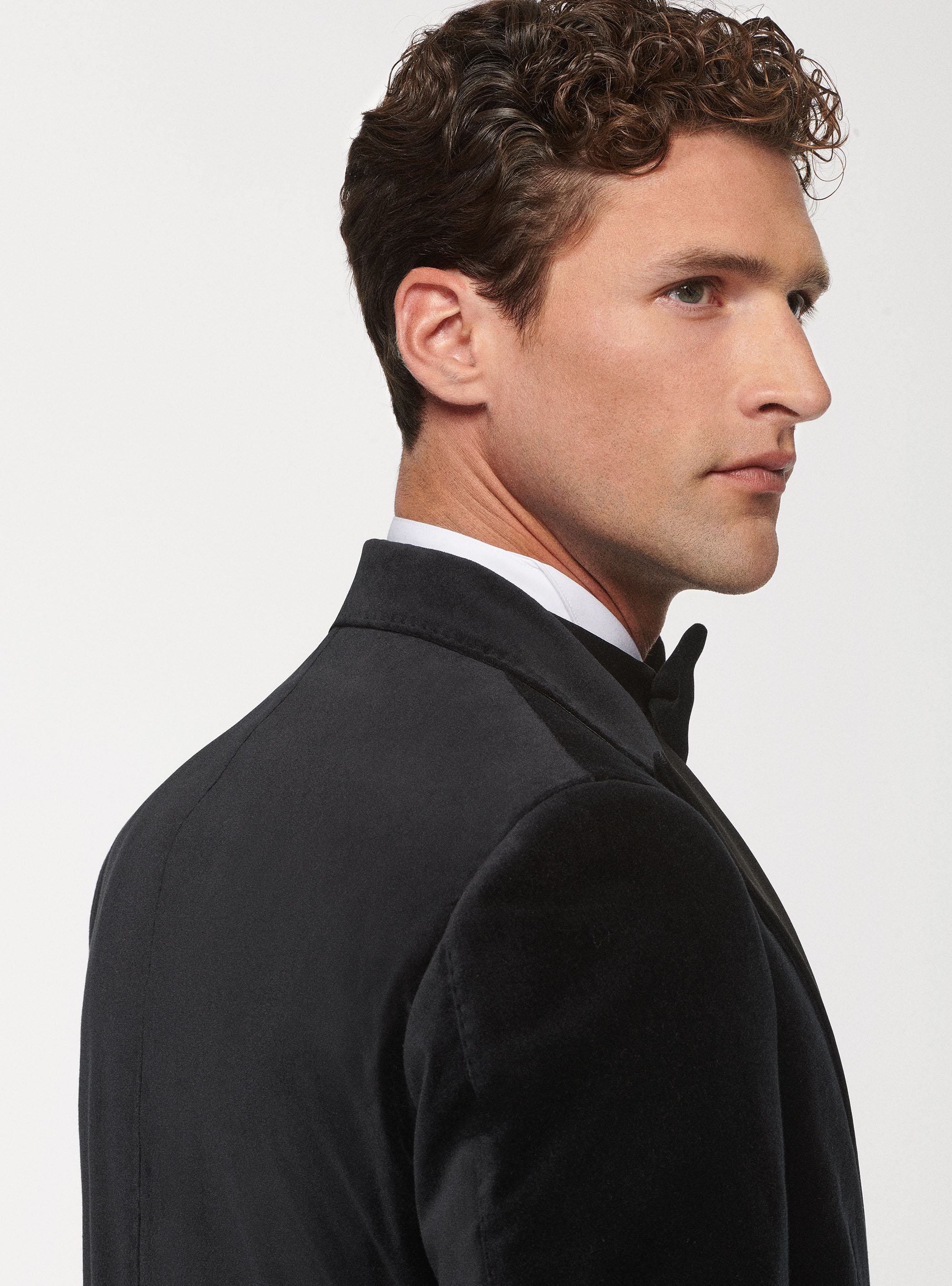 Samt-Smokingjacke, NERO 0100C