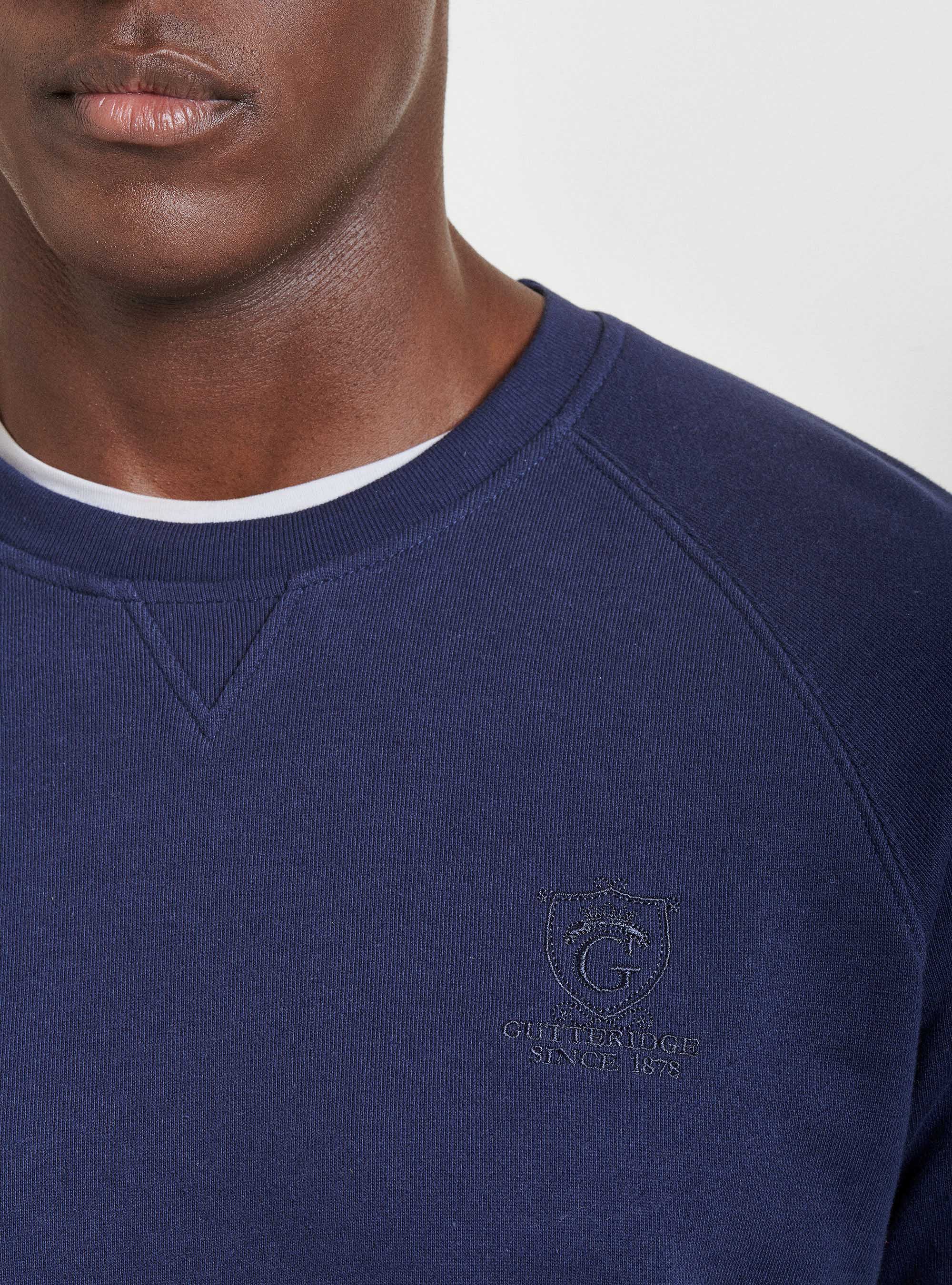 Sweat-shirt unicolore, BLEU