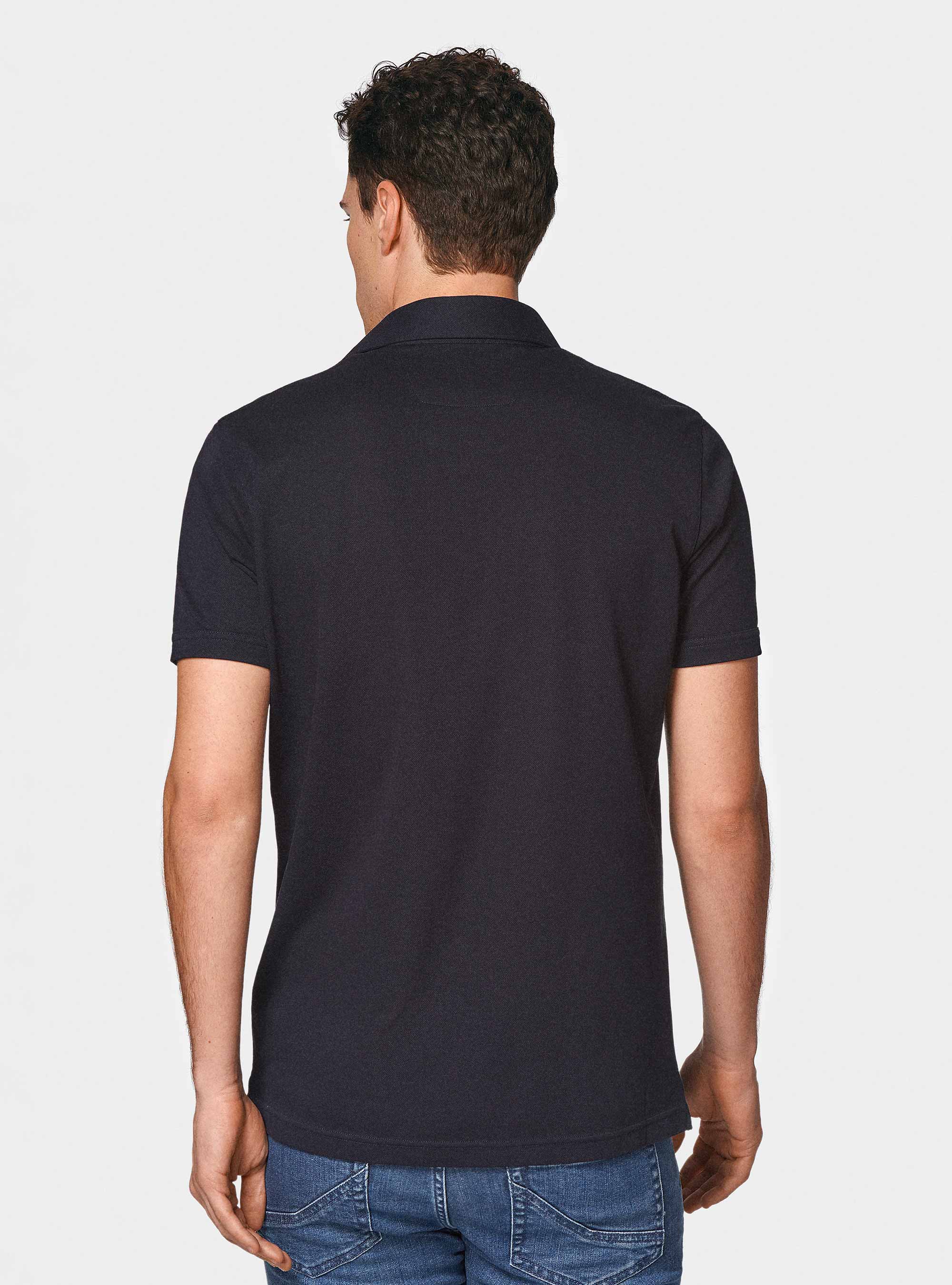 Polo GT01 in piquet stretch, BLU NAVY