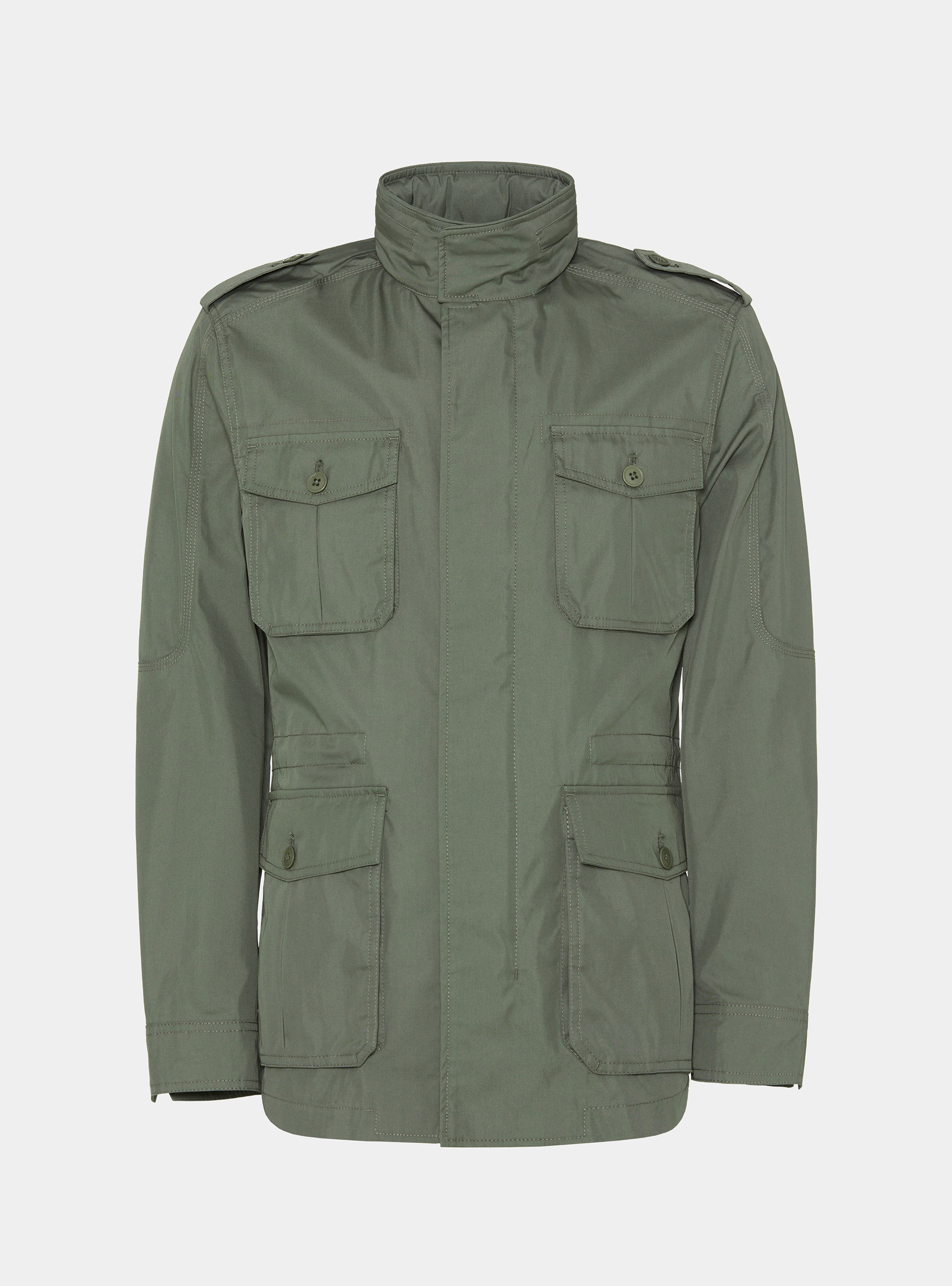 Field jacket in cotton blend twill, SALVIA 0602C