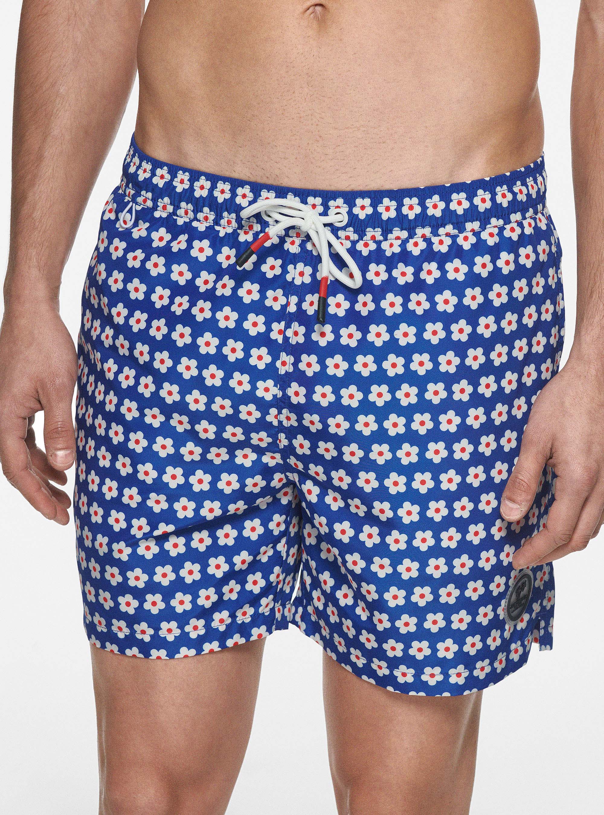 Swimwear with daisies, BLUE
