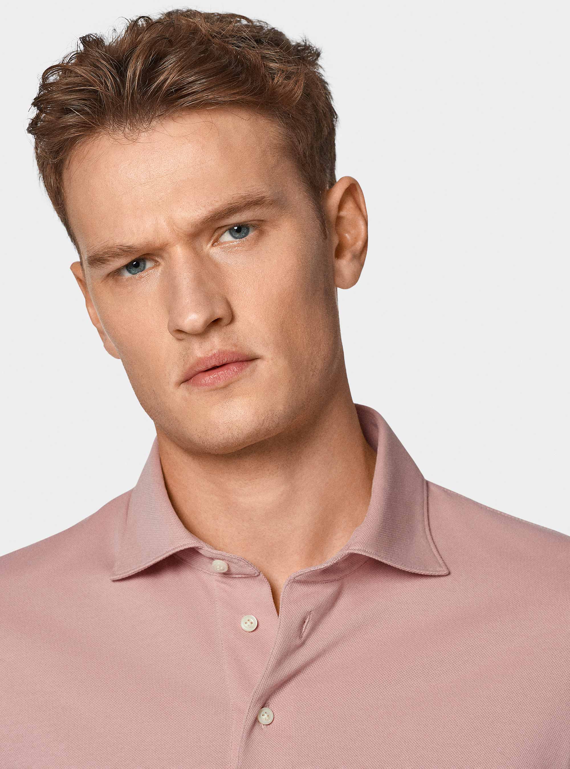 GT01 stretch pique polo shirt, 0441C ROSA SCURO