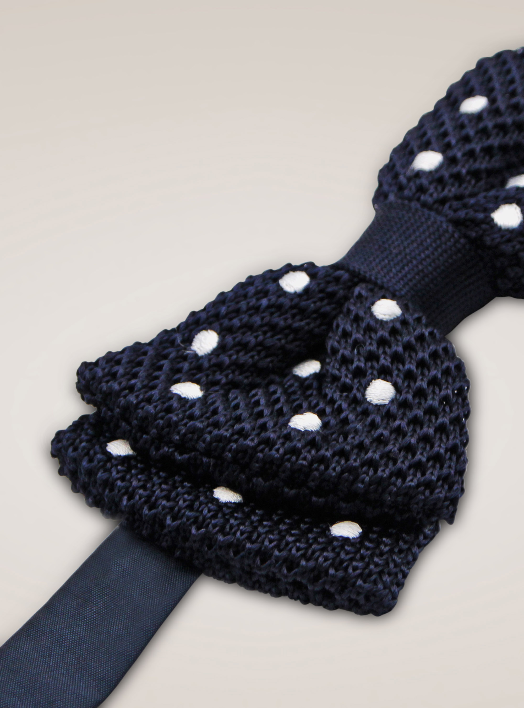 Noeud papillon en maille, BLEU MARINE