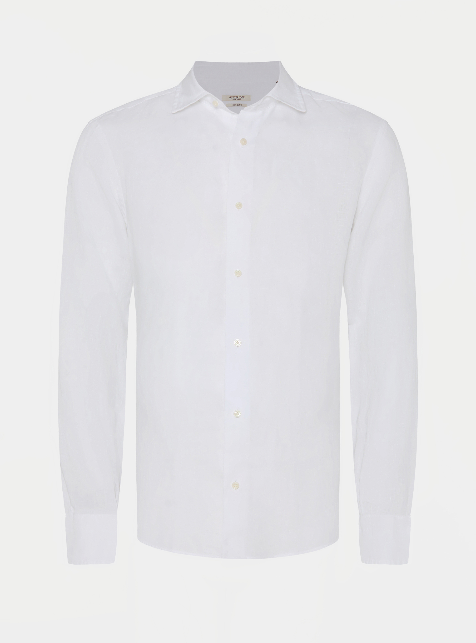Camisa de lino puro, BLANCO