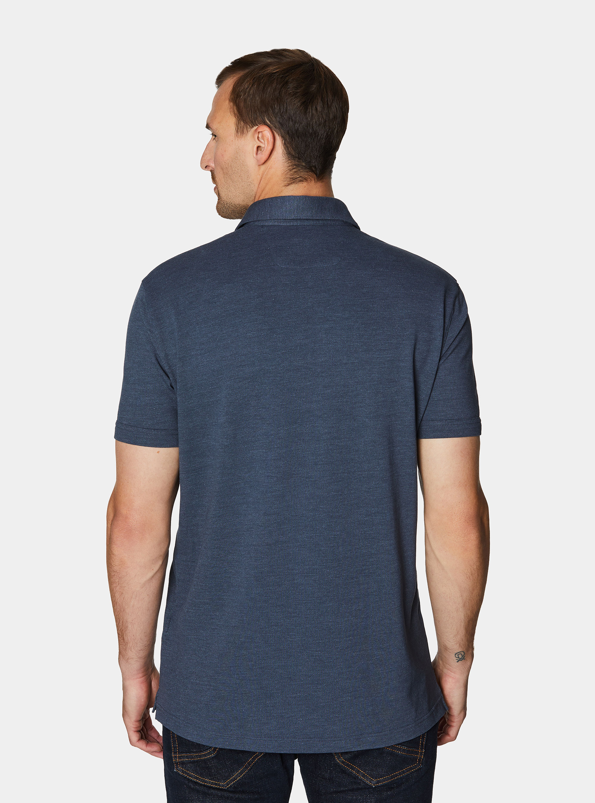 Polo de piqu&eacute; el&aacute;stico GT01, AZUL TINTA