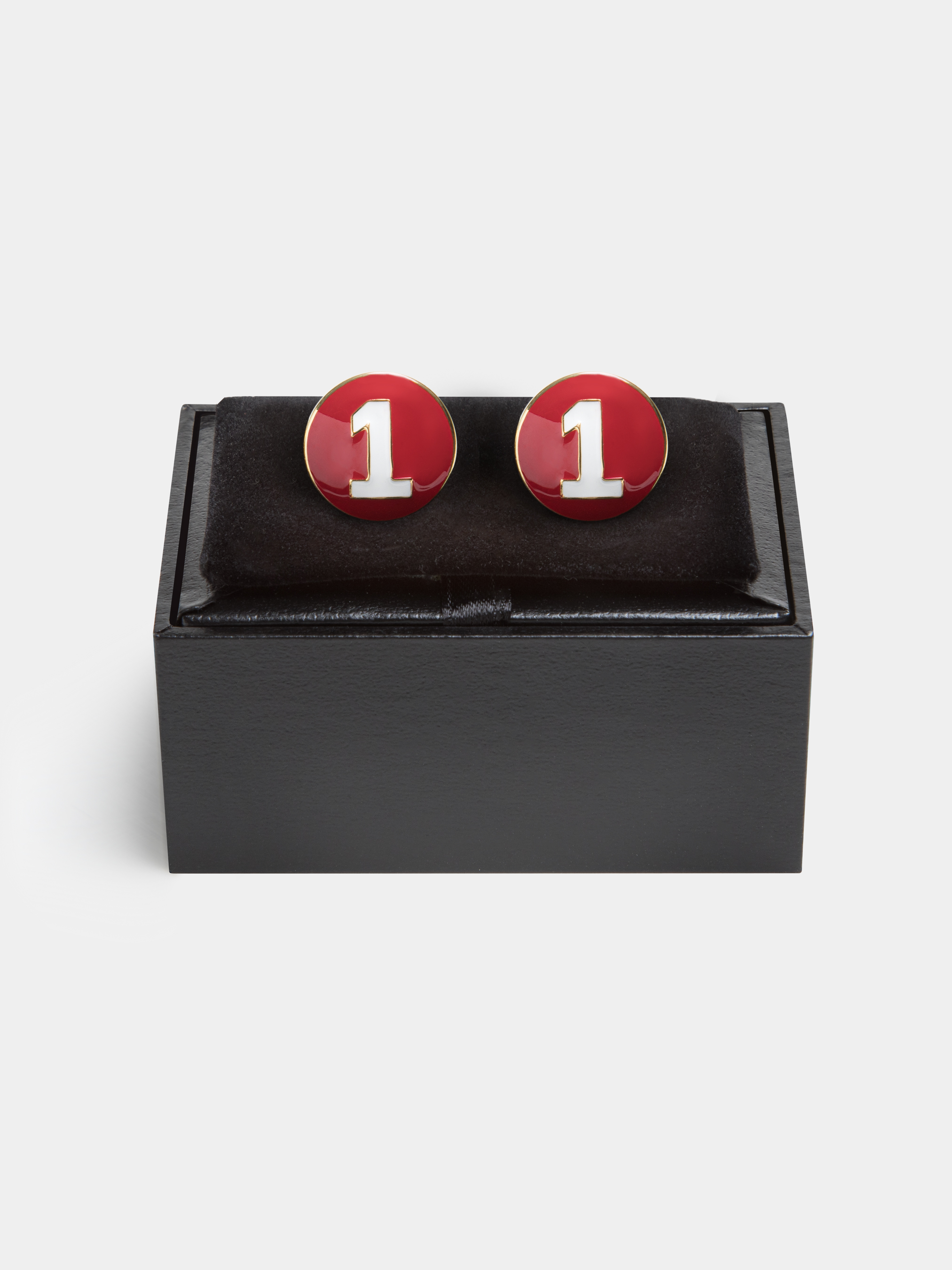 Manschettenkn&ouml;pfe mit 1, ROSSO 0349C