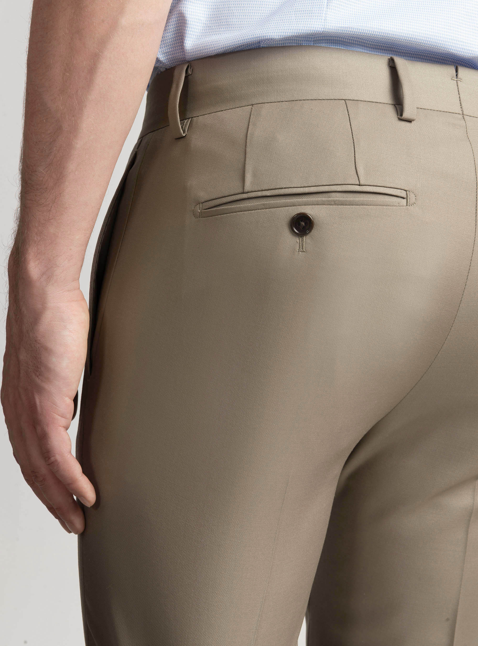 Pure wool suit trousers Vitale Barberis Canonico, MUD