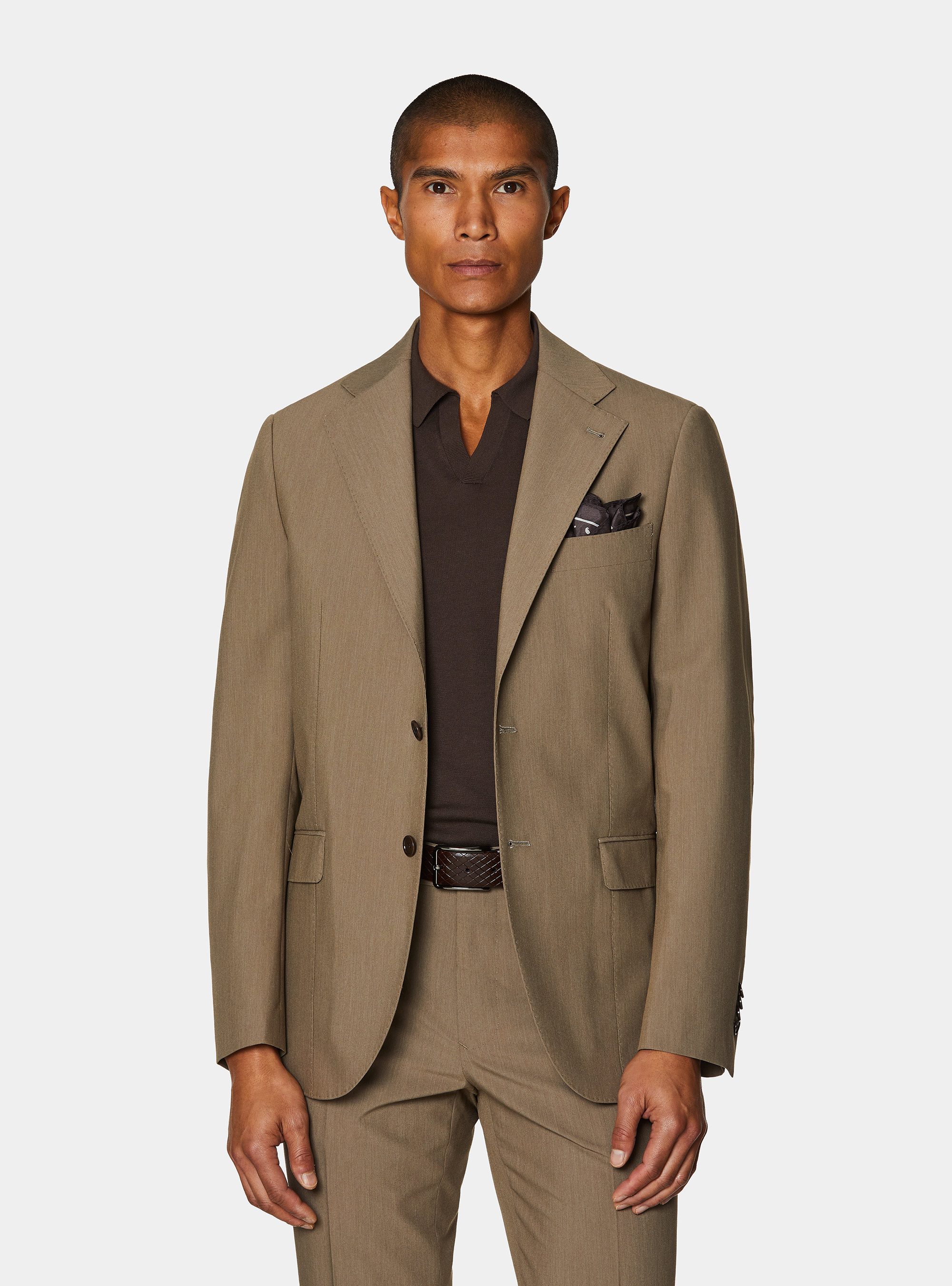 Slim fit suit blazer, MUD