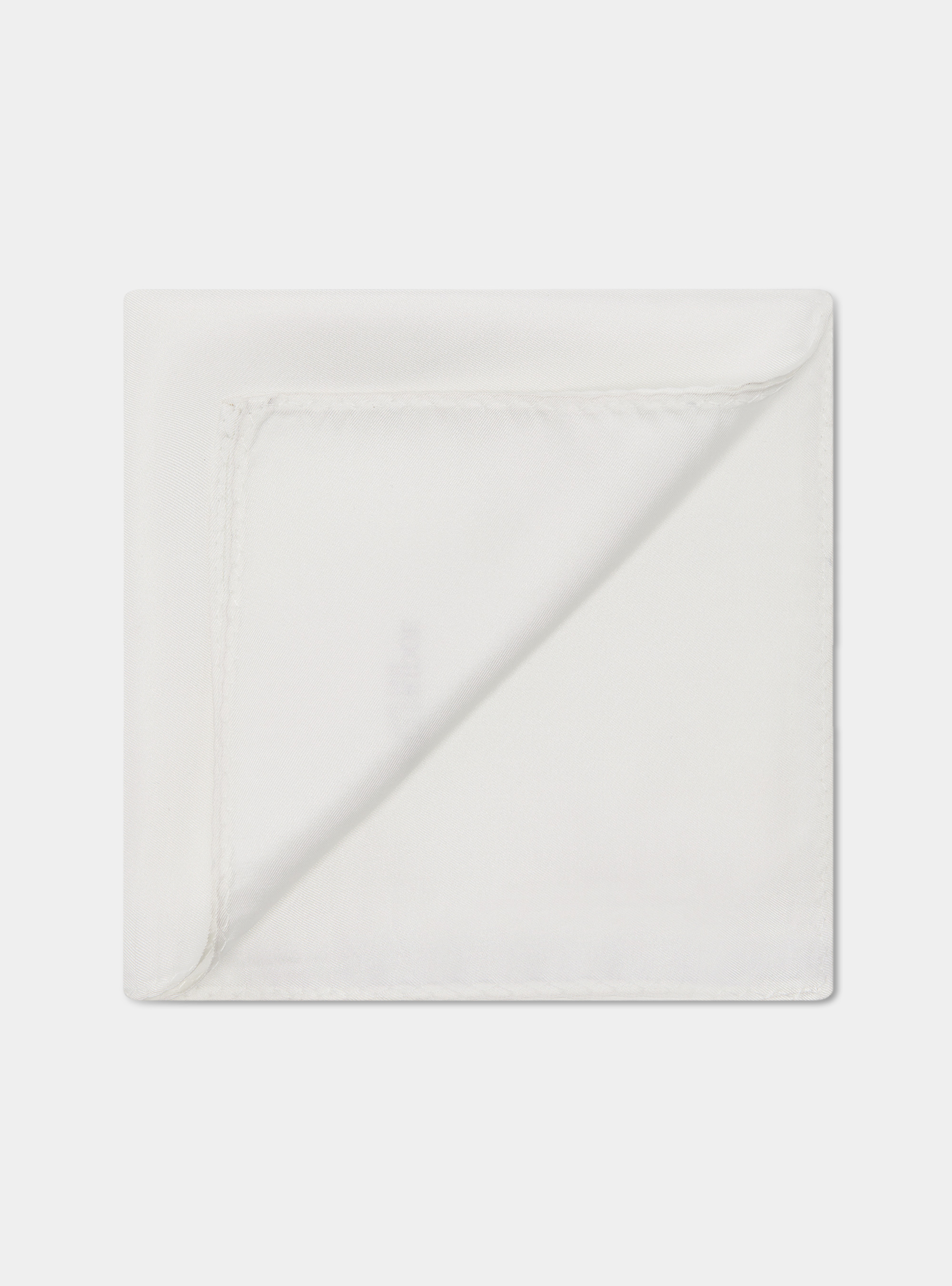 White Silk Pochette with Logo, WHITE