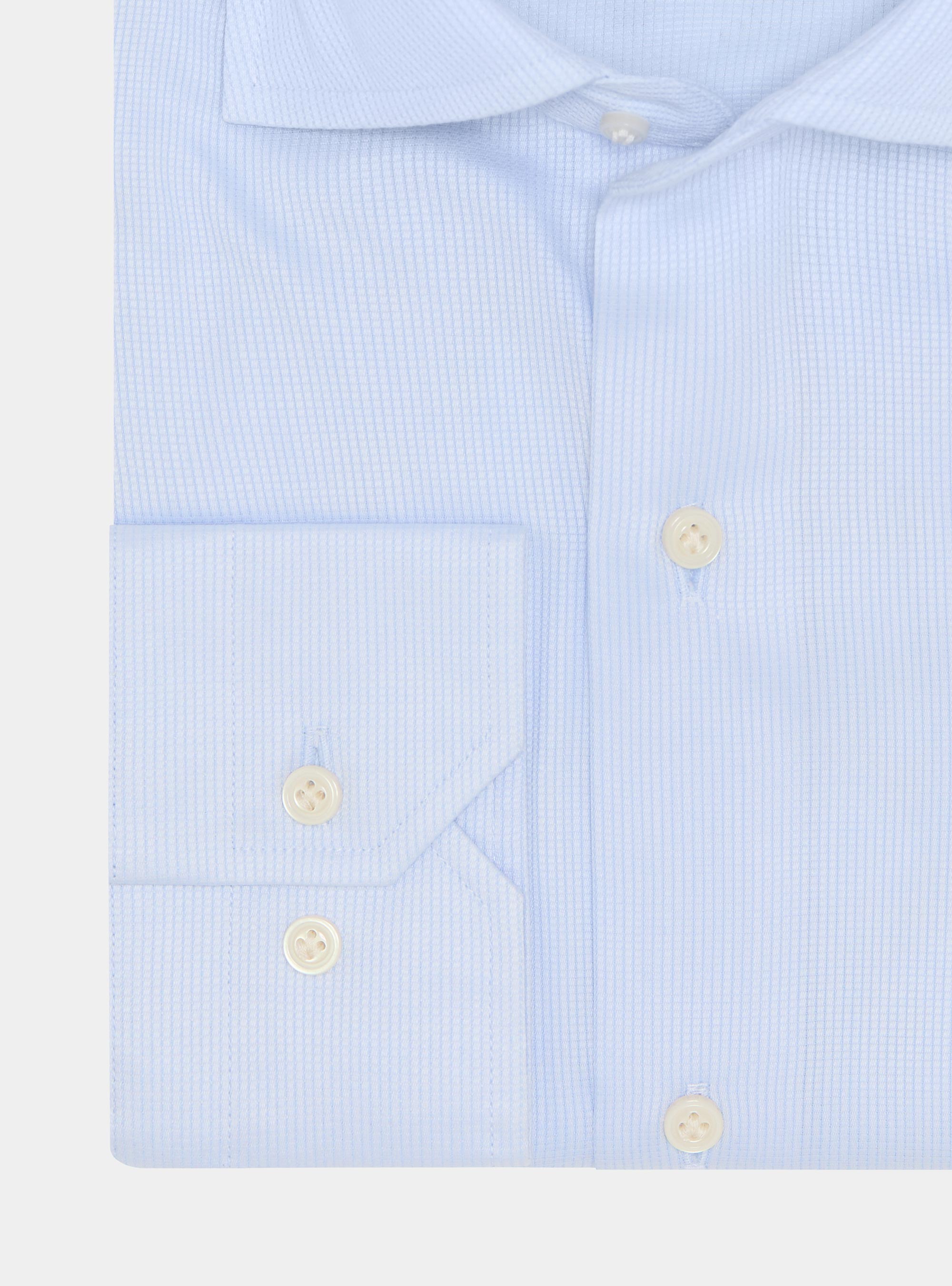 Chemise en coton textur&eacute;, BLEU CIEL