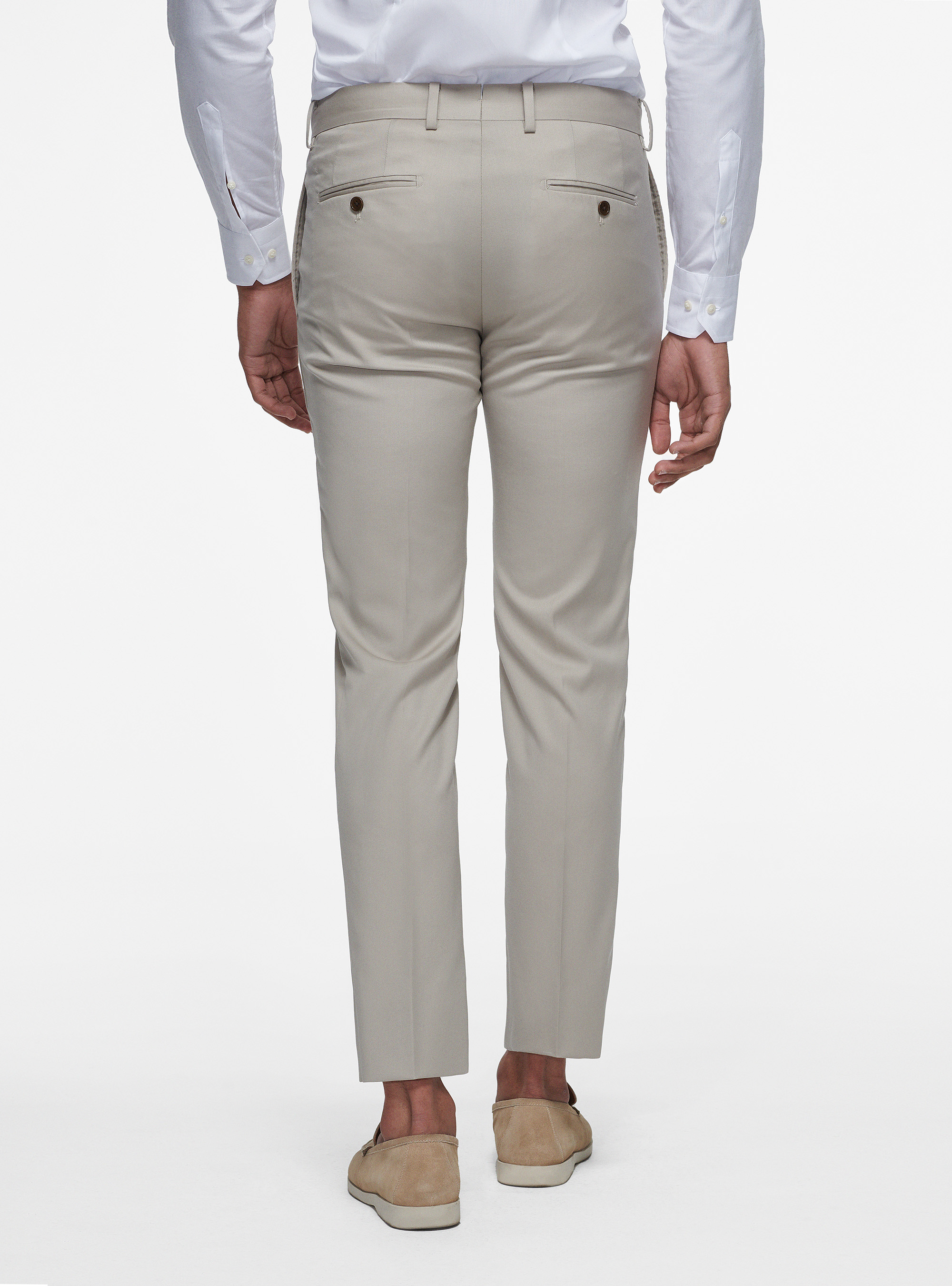 Trousers in pure 110's superfine wool, SAND