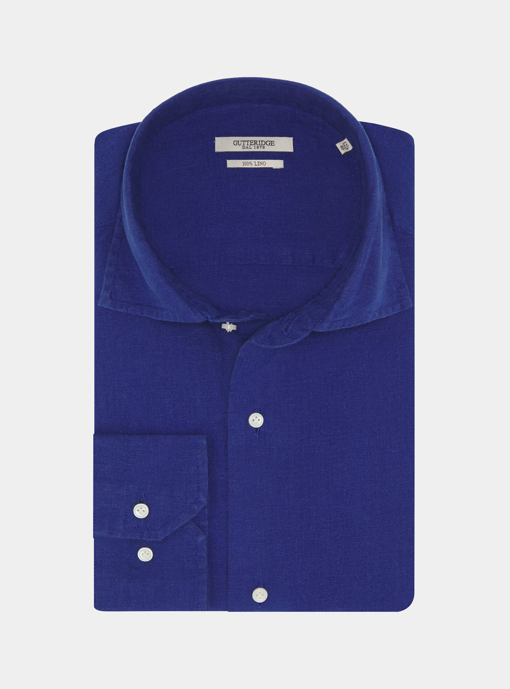 Camicia in puro lino, BLU
