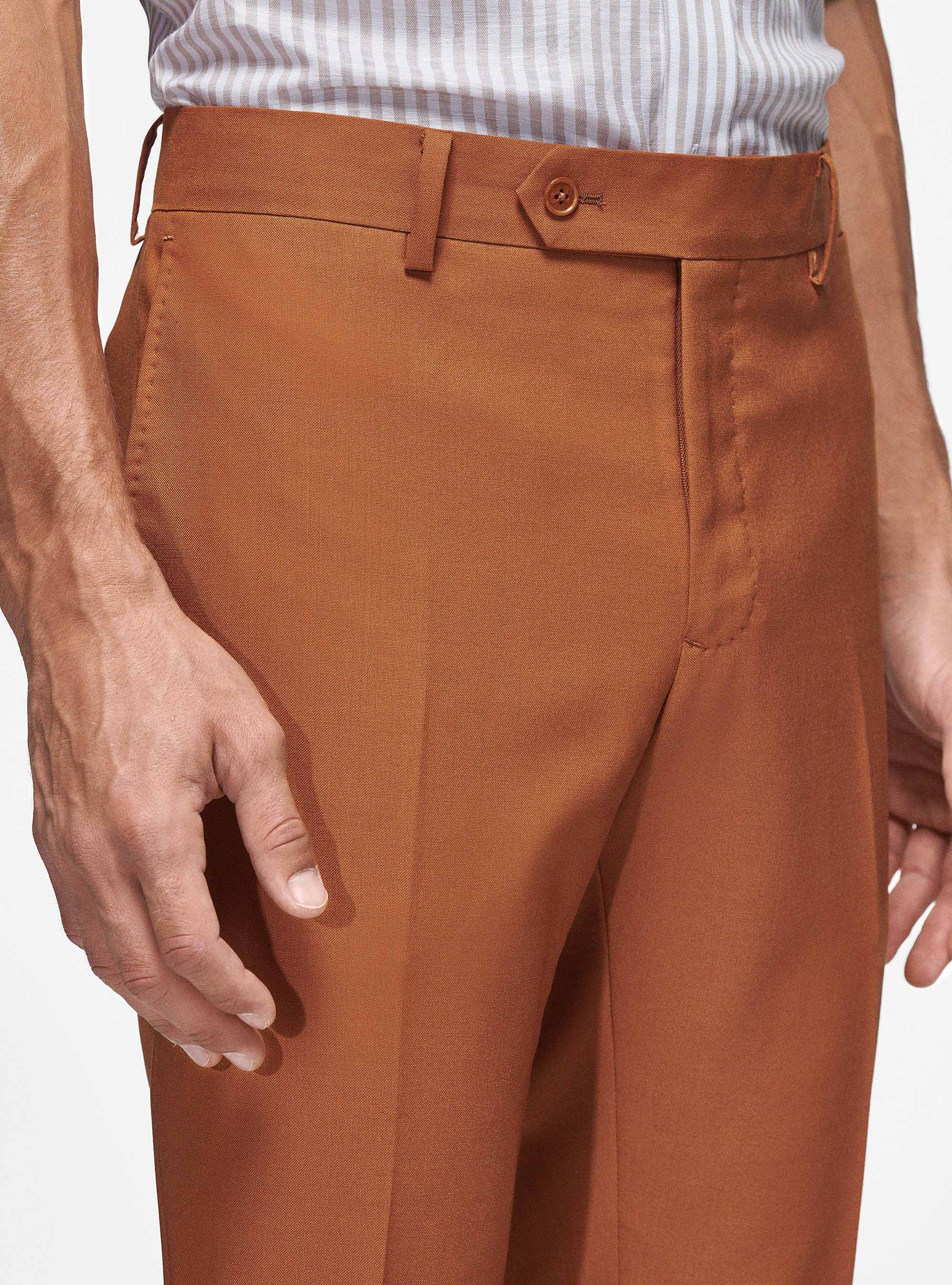 Pure wool trousers Vitale Barberis Canonico, 0522C CARAMELLO