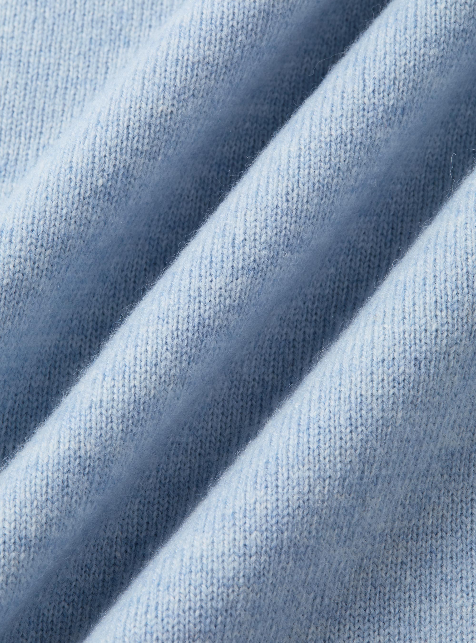 Maglia girocollo in lana lambswool e cashmere, AZZURRO POLVERE 0283C